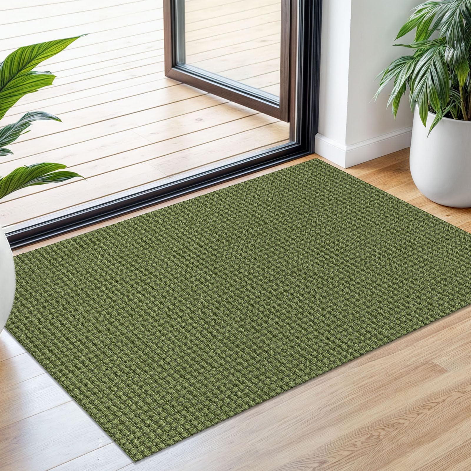 Ivissy Small Braided Rugs 2x3 Ft Area Rugs for Entryway Boho Washable Rug Non Slip Rubber Backed Throw Rugs Cotton Woven Door Mat Indoor Entrance