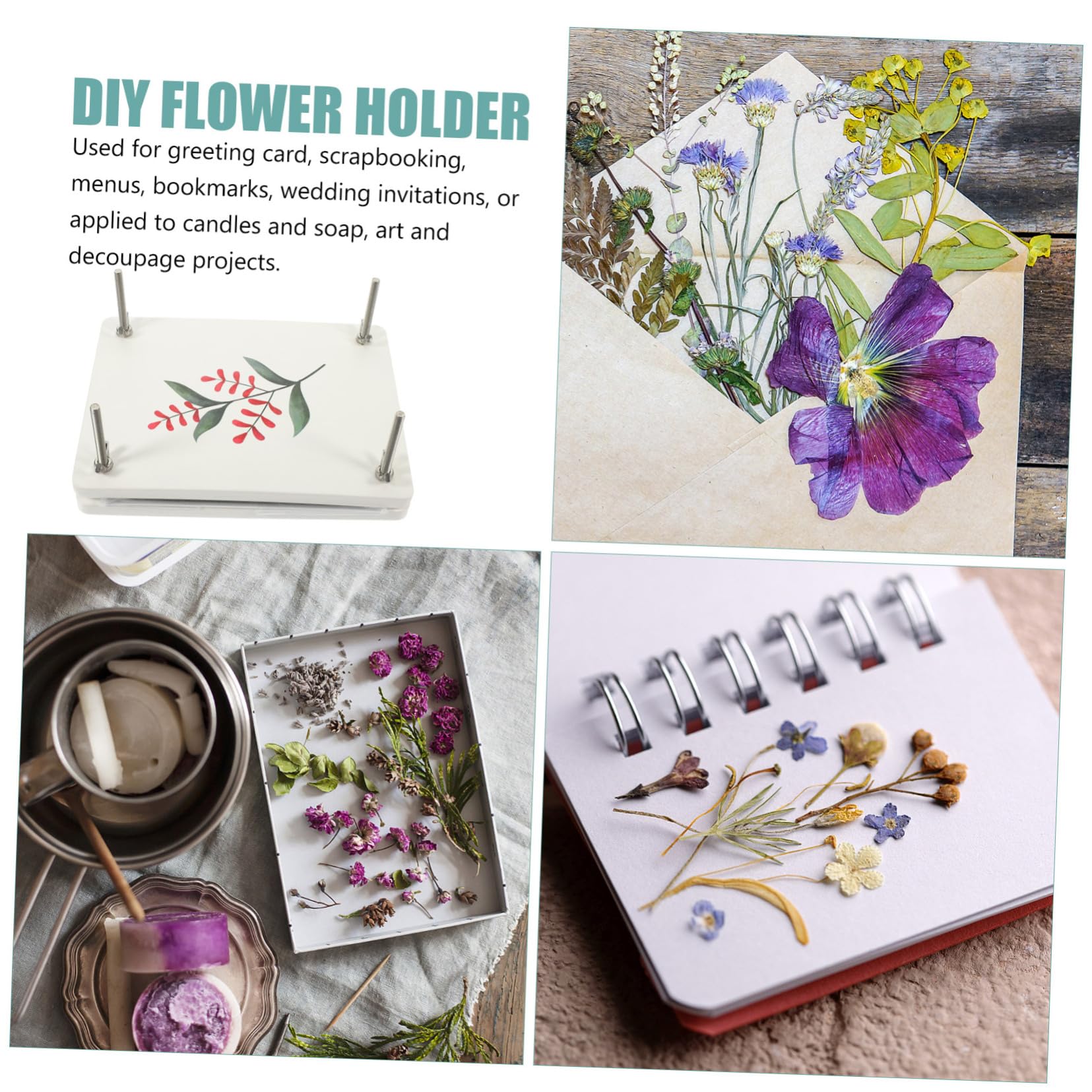 HAPINARY Blumenpress Satz Holz Klein mit Stabiler Platte Selbstgemacht Pflanzenpresse für Basteln Scrapbooking und Naturentdeckung
