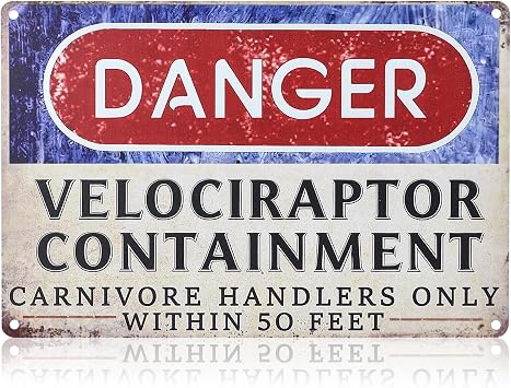 Humorous Animal Caution Metal Sign,Funny Warning Sign, Humorous Chicken Coop Decor, Novelty Pet Cage Sign - 12x8 Inch Weatherproof Aluminum Metal Plaque