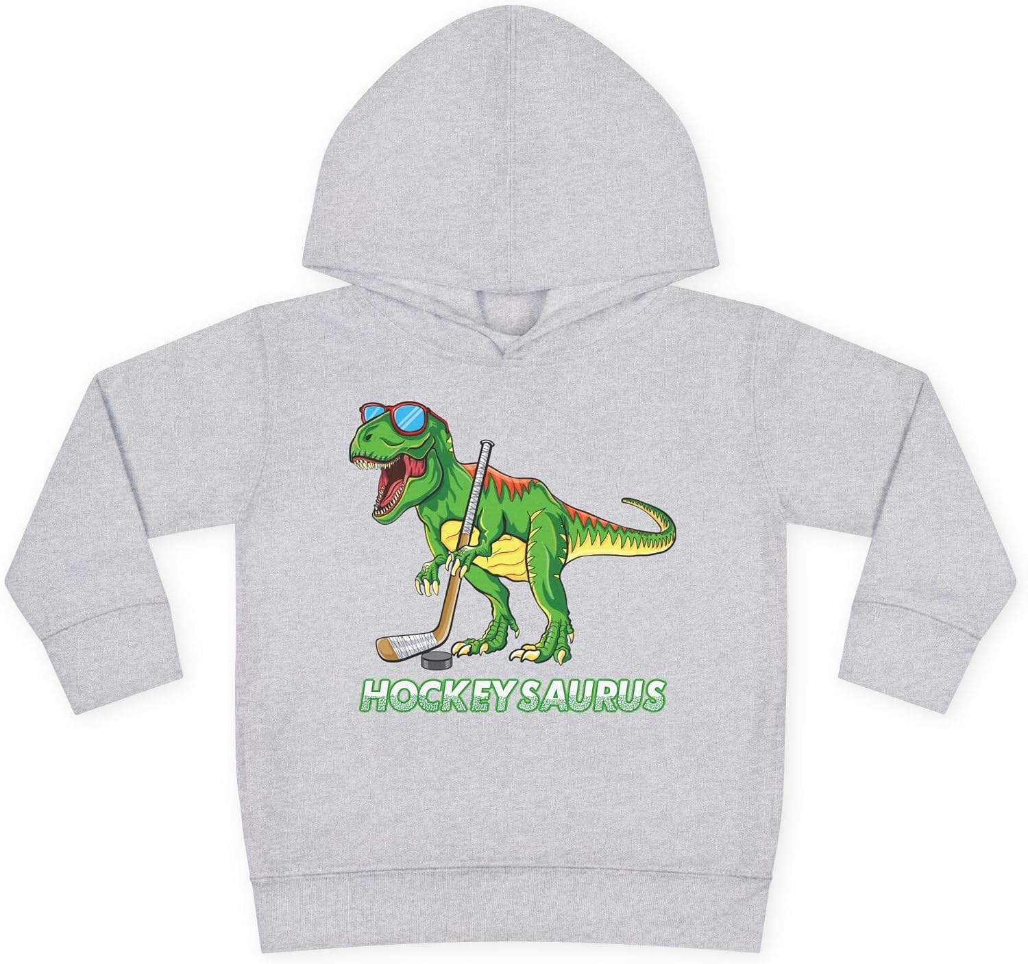 Hockeysaurus T rex Ice Hockey Gifts for Kids Toddler Pullover Hoodie Dinosaur Ice Hockey Players Toddler Fleece Hoodie