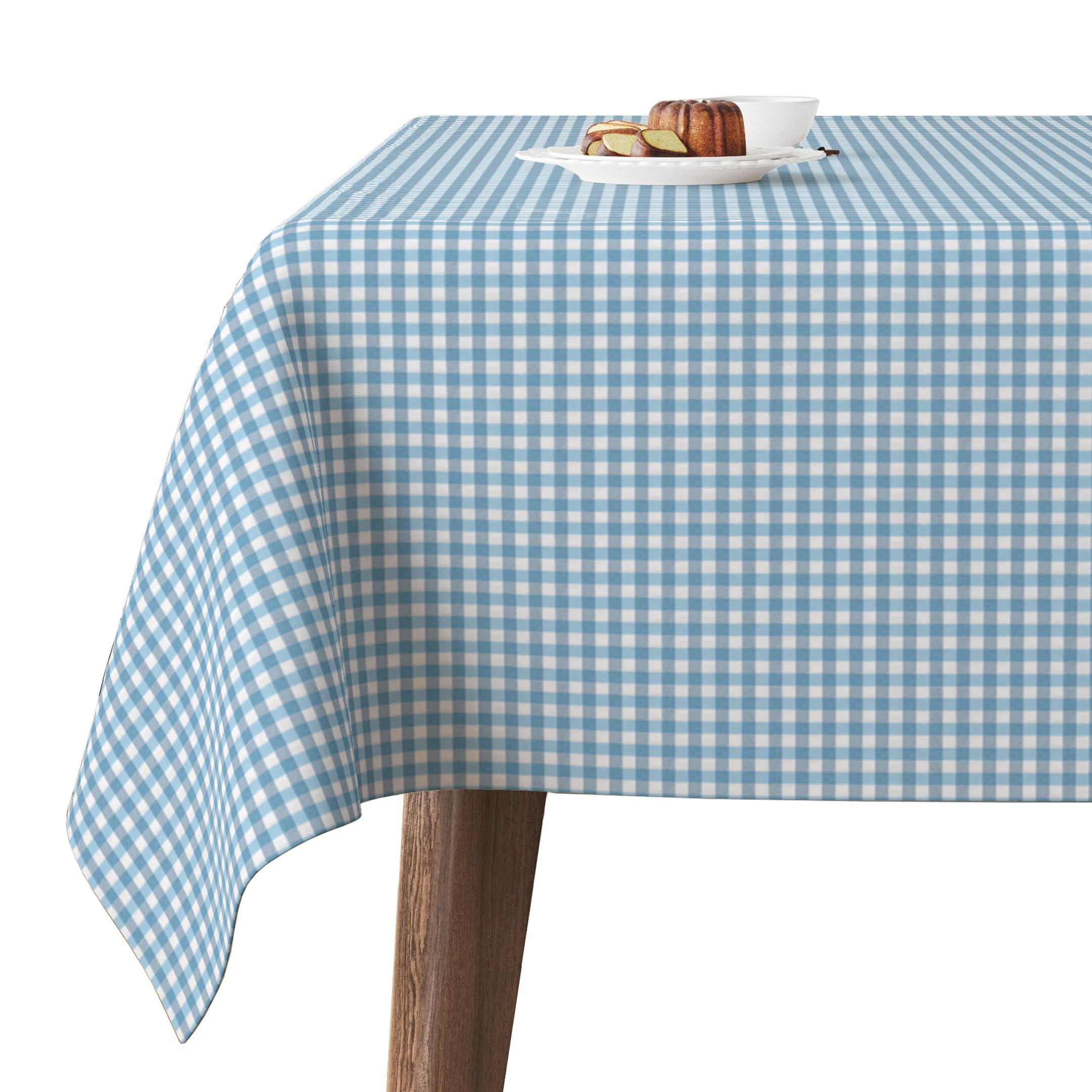 Martina Home Petit Vichy Teflon Coated Tablecloth Blue 260 x 140 cm