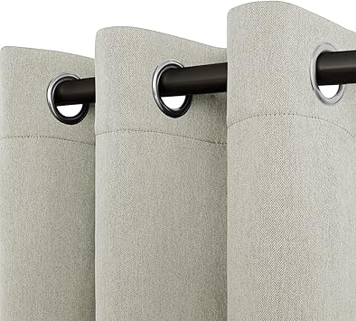 41% off: Easy-Going Linen Look Blackout Curtain Grommet Window Curtain Drapes for Bedroom, Living Room Thermal Insulated …