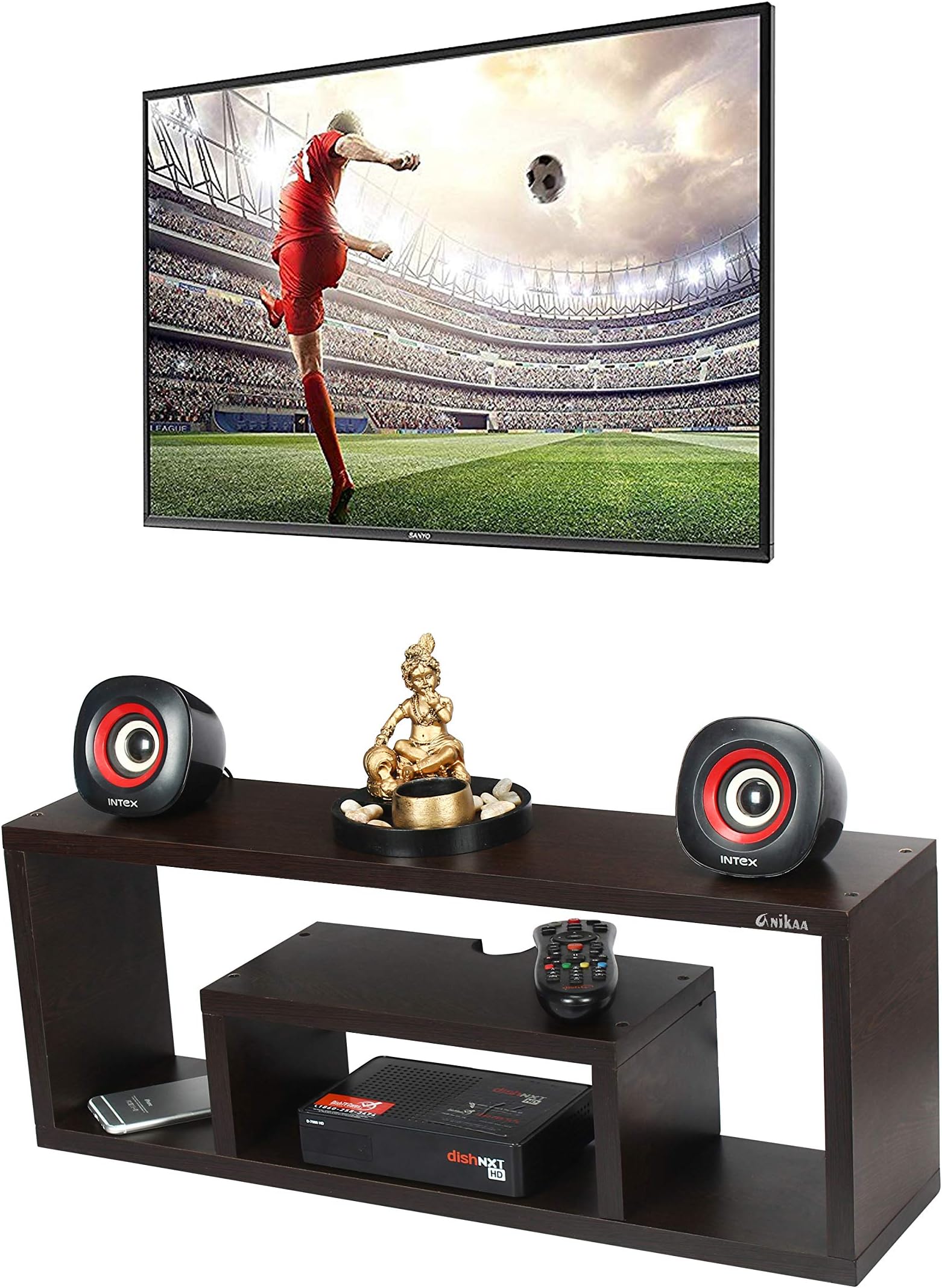 Anikaa Aster Engineered Wood Wall Mount TV Unit/TV Stand/Wall Set Top Box Stand/TV Cabinet/TV Entertainment Unit (Wenge)(D.I.Y)