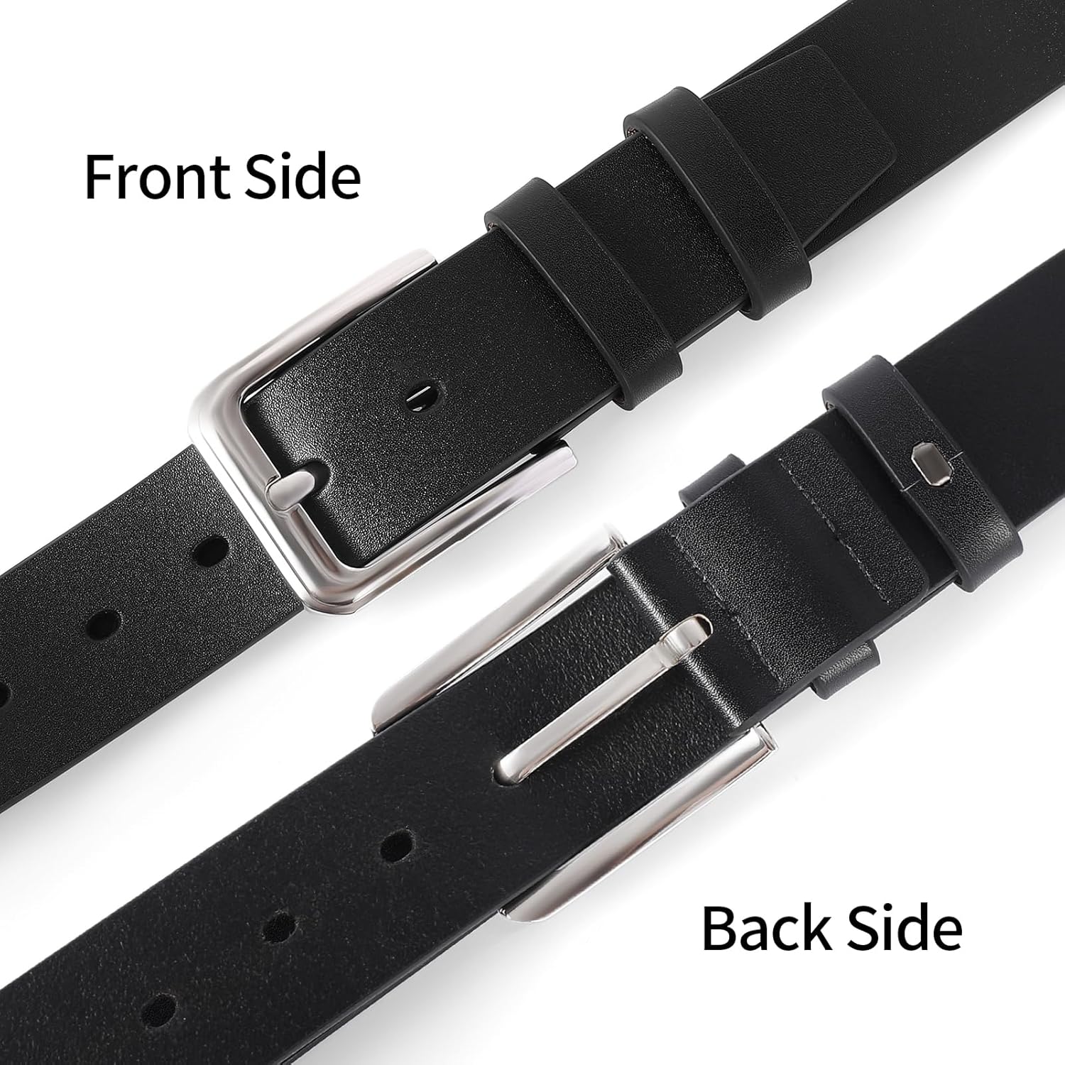 GOIACII Cow Leather Casual Belt for Men Rotated Buckle Casual Jeans Dress Belts With Gift Box - Image 4