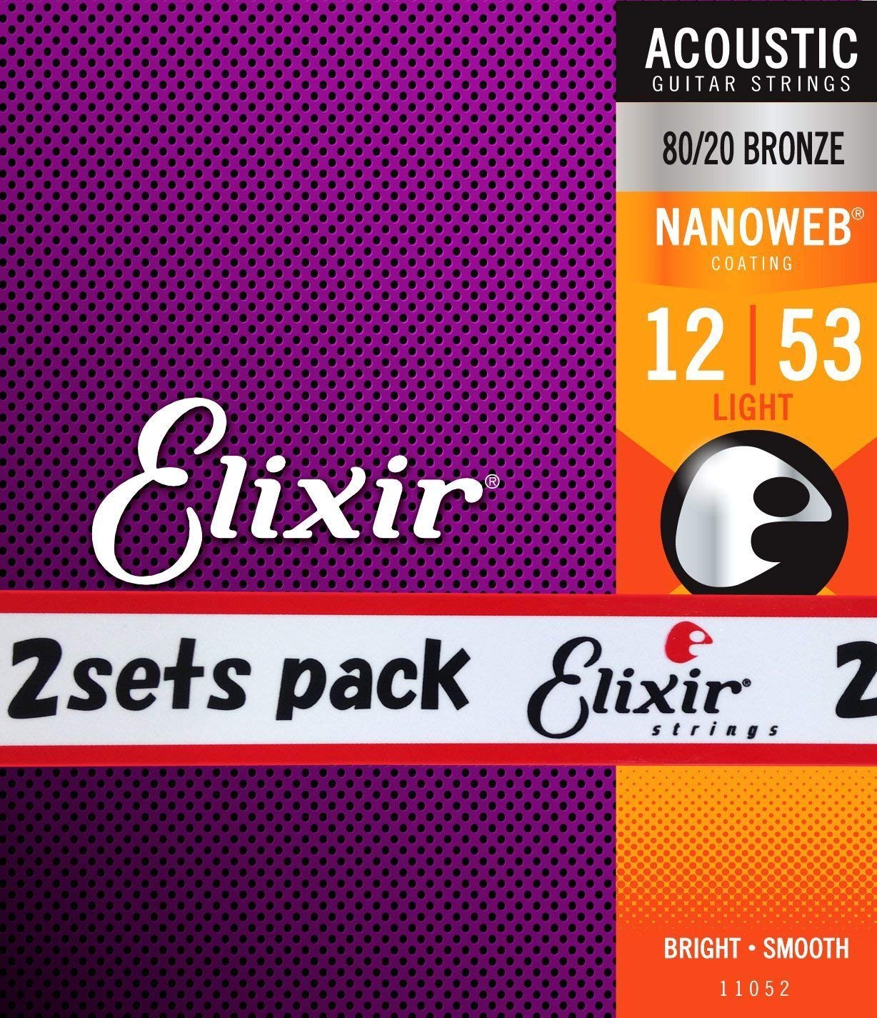 Amazon | Elixir エリクサー アコースティックギター弦 NANOWEB 80/20