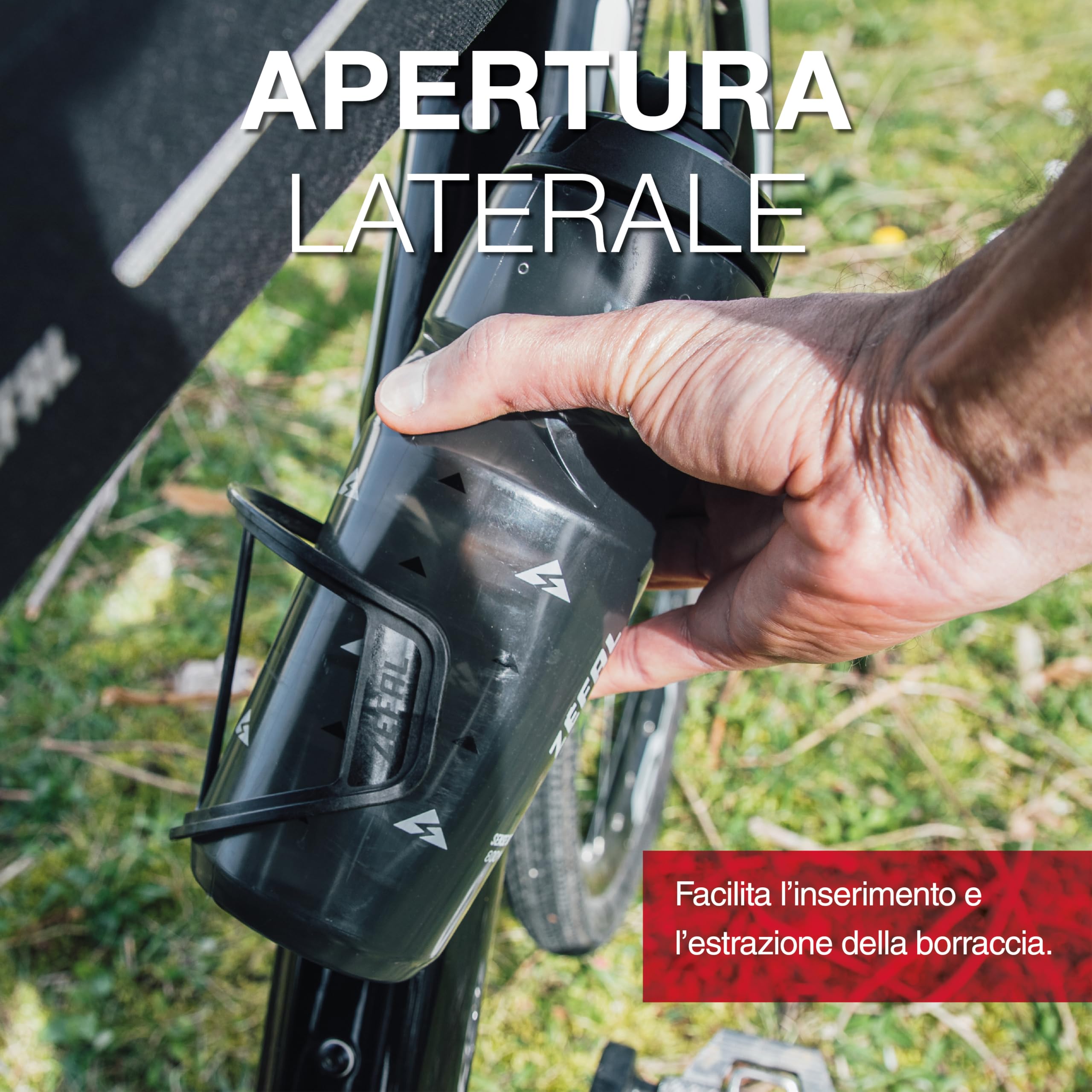 ZEFAL Pack Pulse S2-2 x Porta Borraccia Bici Laterale MTB - Portaborraccia Carbonio Leggero - Porta Borraccia MTB in Fibra di Carbonio - 2 x 28g - Fabbricato in Francia