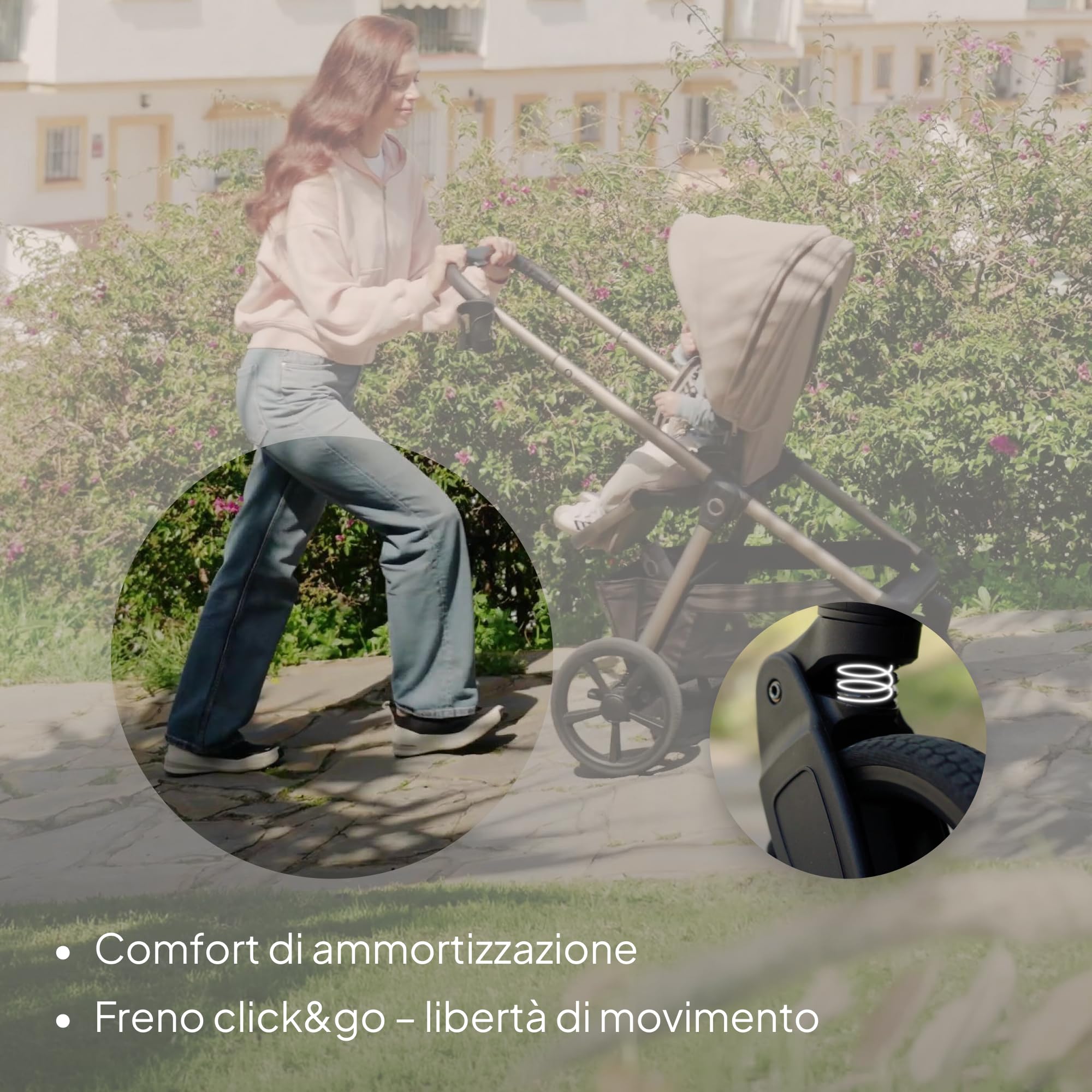 LIONELO Carmine Passeggino 2 in 1 con Navicella per Bambini fino a 22 kg | 0-4 Anni, Seduta Reversibile, Ruote GravelTech, Ammortizzazione, Posizione Distesa, UPF50+, Ventilazione, Fibbia Magnetica