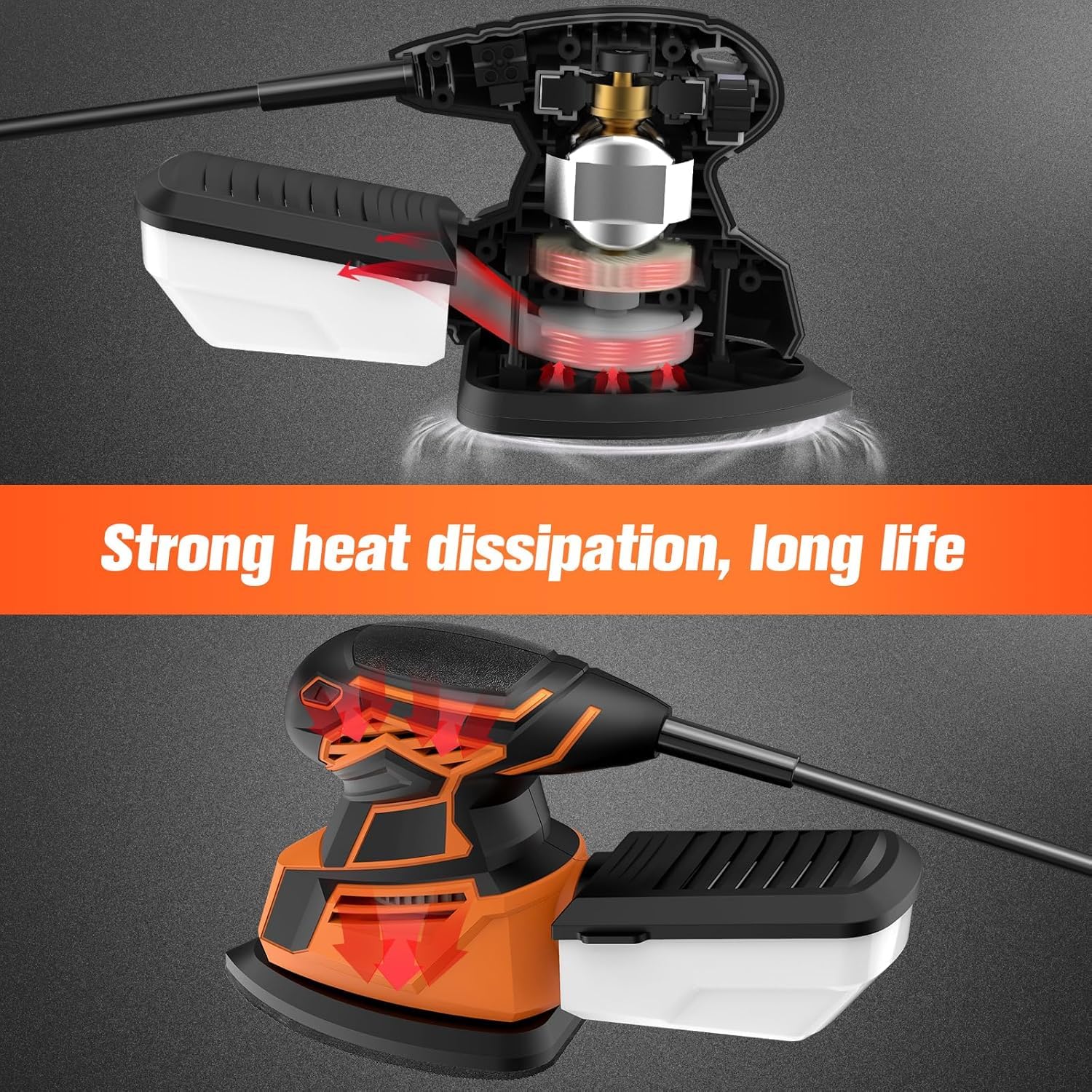 Vibrante Ponceuse Electrique 14000 tr/min Multifonction avec Ramassage de la Poussière, 24PCS Papiers Abrasifs, 130W Ponceuse Triangulaire pour Ponceuse de détail du Métal et du Bois