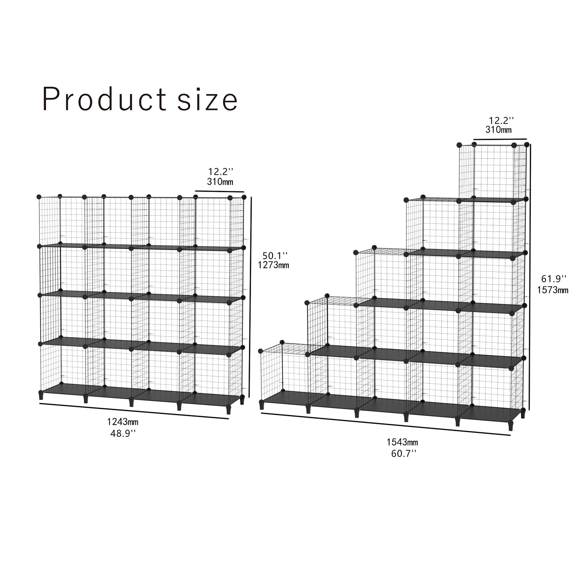 SIMPDIY Bookshelf Multifunction Spacesaving Metal Organizer Wire