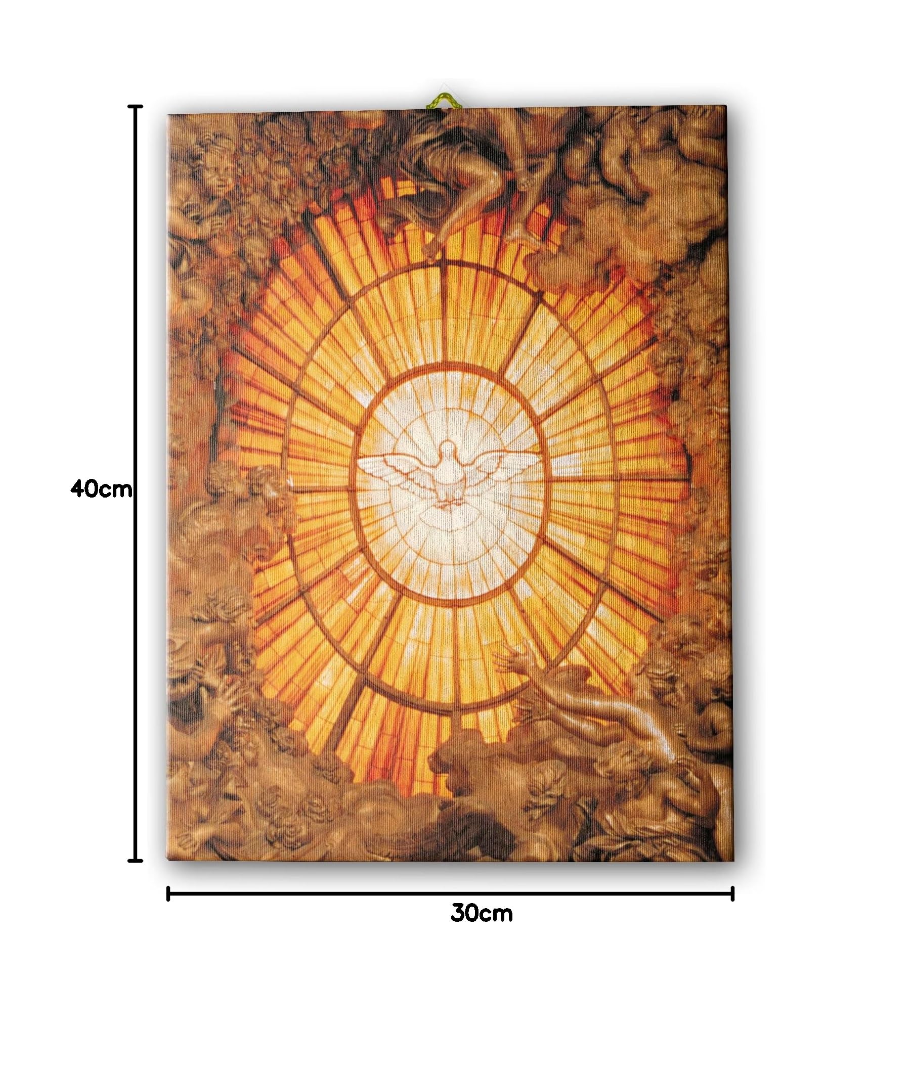 Fratelli Bonella | Tela pittorica con lo Spirito Santo del Bernini f.to 30x40 cm | Made in Italy