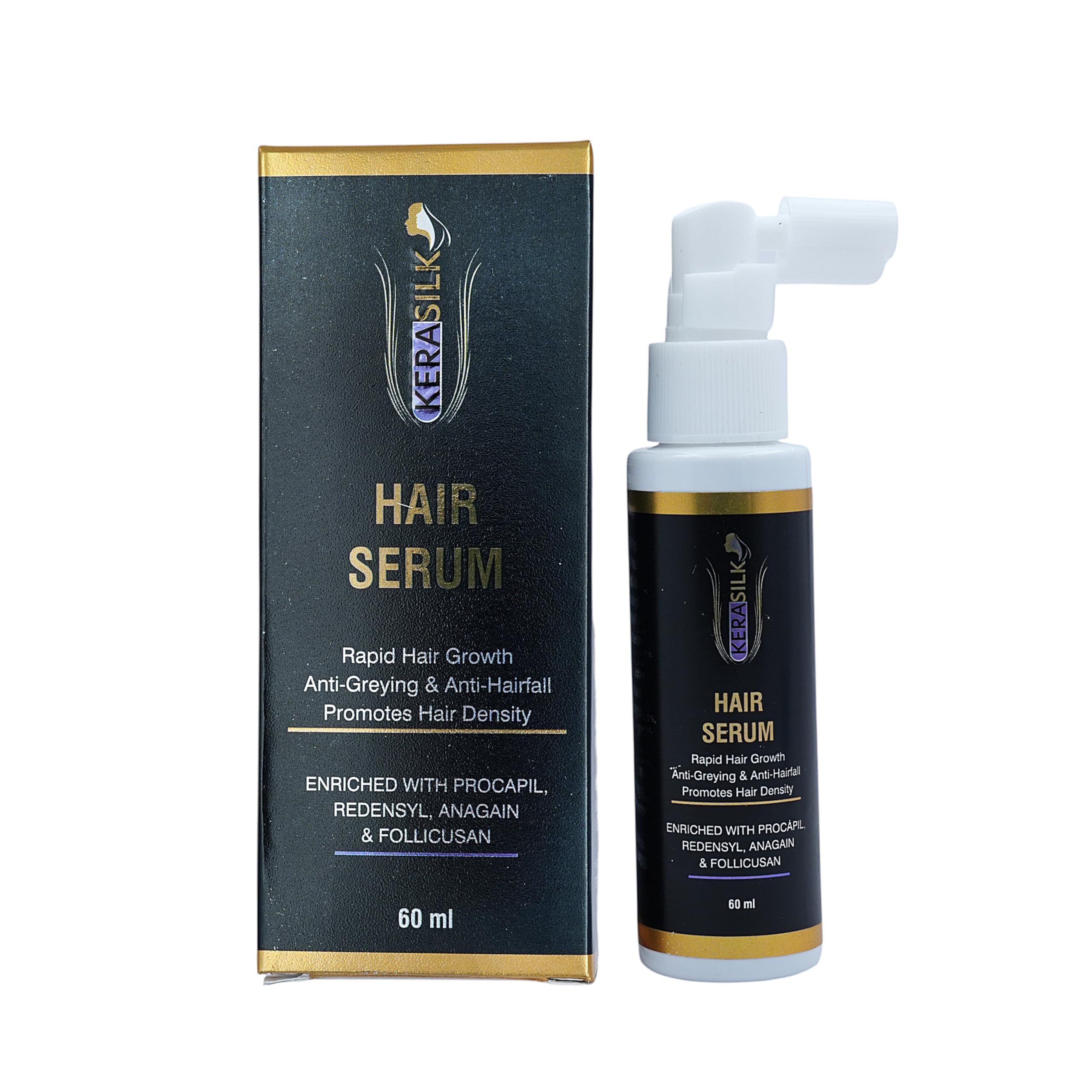 KARASILK-Rapid Hair Growth+ Anti Hair Fall+Anti Greying Serum – Enriched with Procapil, Redensyl, Anagain & Follicusan | Strengthens Roots, Reduces Hair Fall & Promotes Hair Density,-60 ml-picture-51
