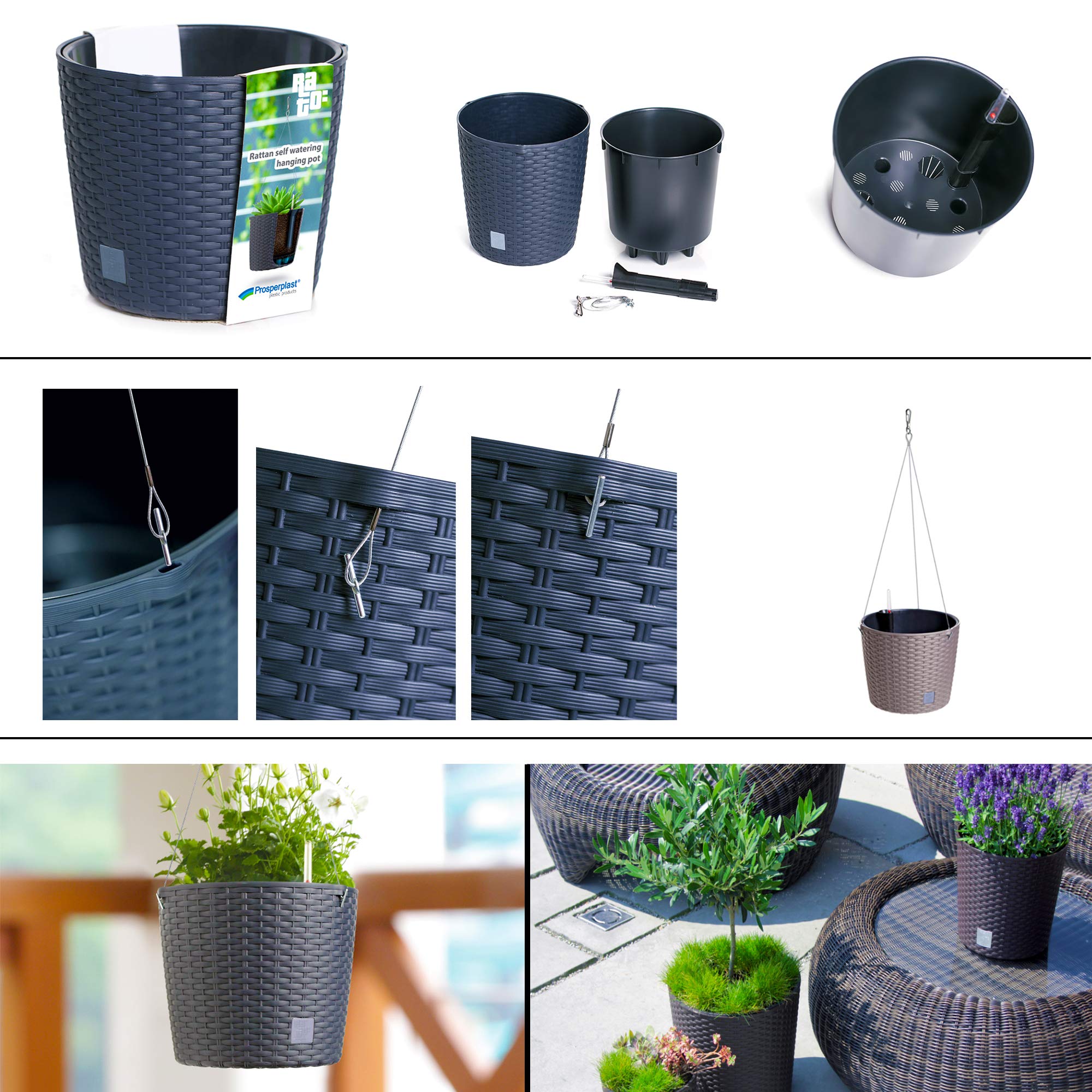 Vaso Da Fiori Sospeso Effetto 3D Semaforo Onde - 4 Colori - Foto 7