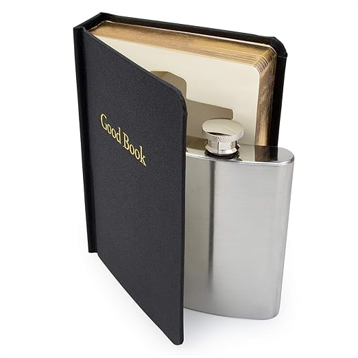 Suck UK Flask In A Book Secret Flask & Holy Water Flask