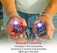 Vista 2 de Safe Start Jumper Cable Heavy Duty Jumper Cables for Trucks, SUV Self Rescue Car Jump Starter Quick Connect, Built-in Lights, Portable