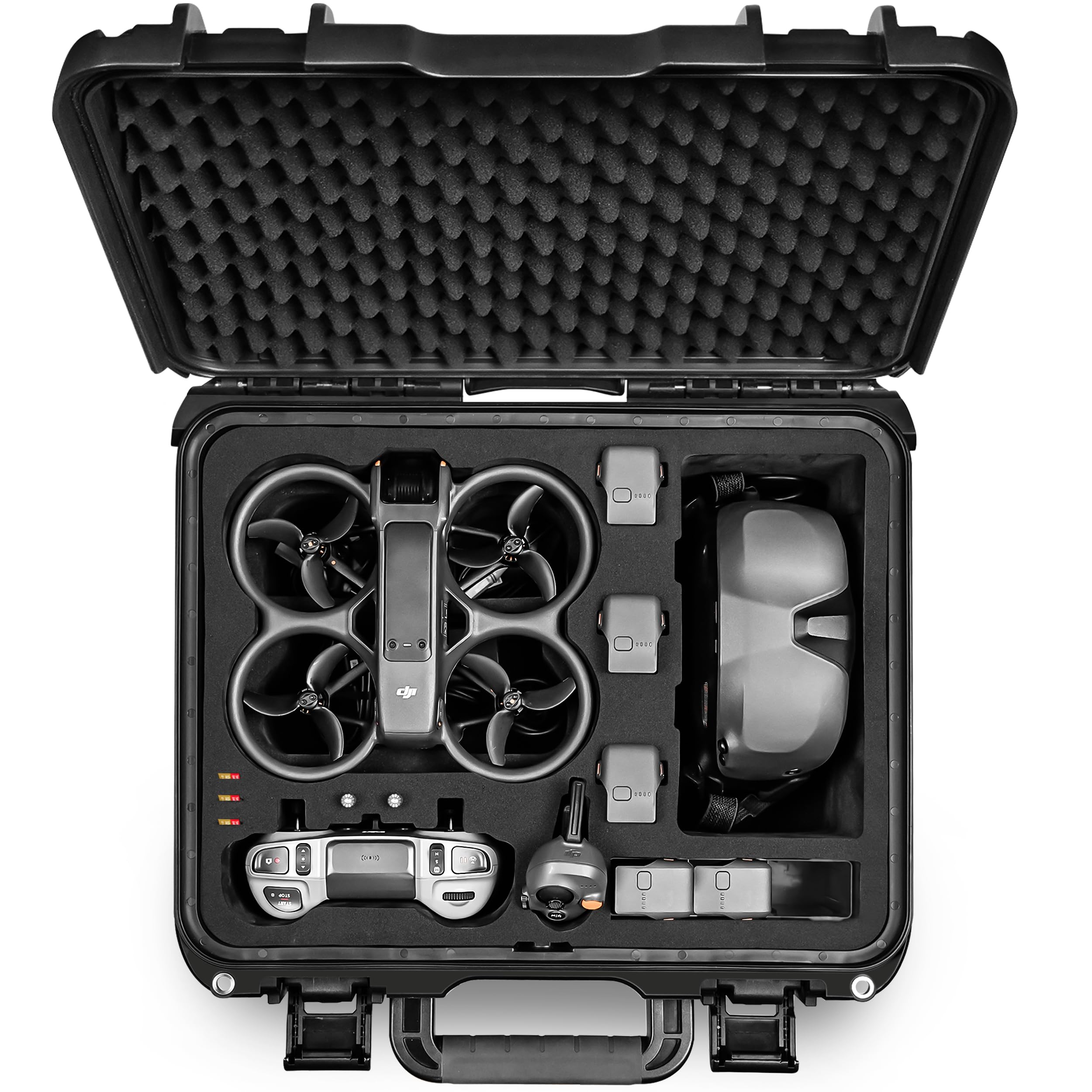 Lekufee Waterproof Hard Carrying Case for DJI Avata 2 Drone,Fly More Combo, Goggles N3 / 3 / Integra,RC Motion 3/2,FPV Remote Controller 3/2, and other Accessories(Case Only)