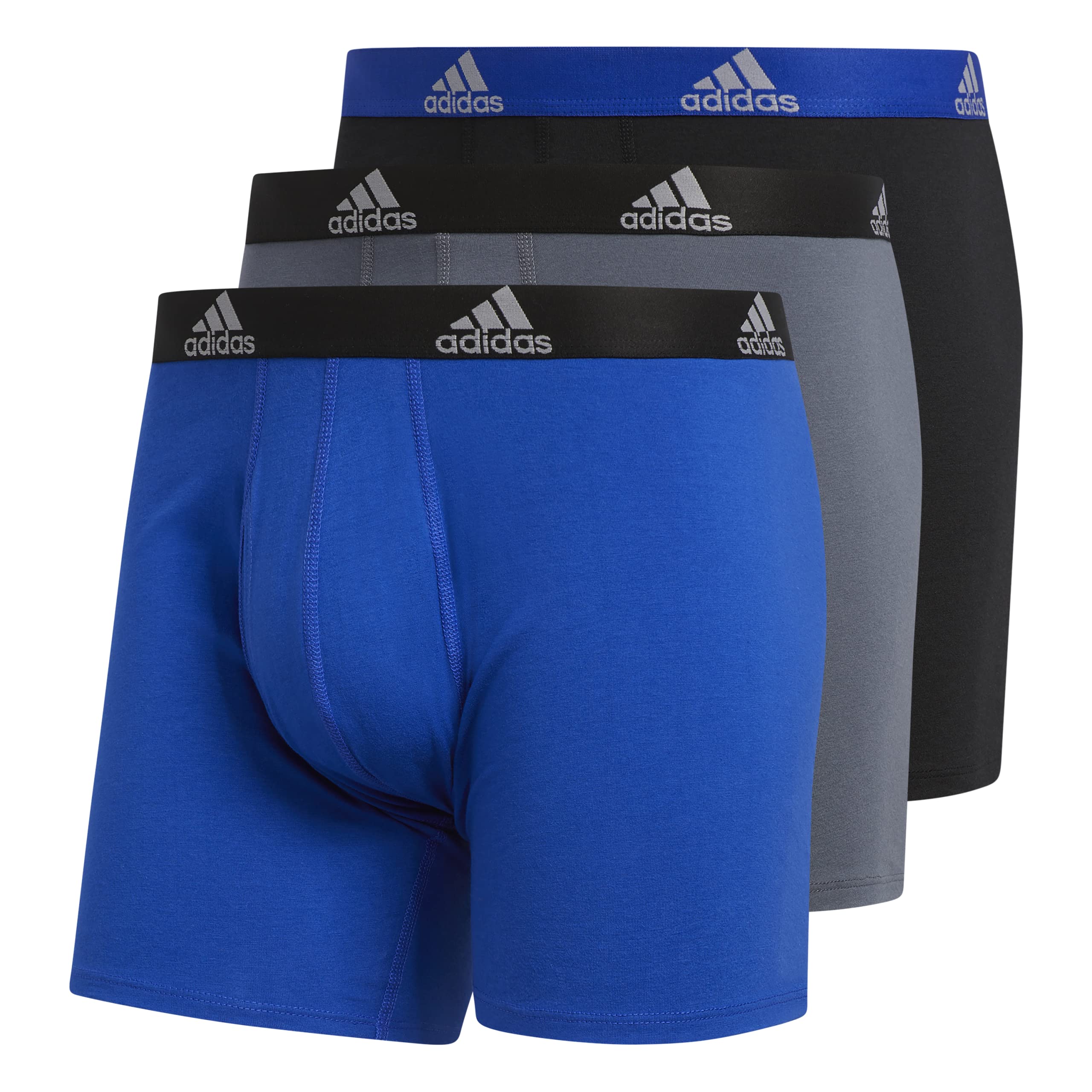 adidas Bokserki z elastycznej bawełny, 3 sztuki Mężczyźni Bokserki męskie, ze stretchu, 3 sztuki w opakowaniu (3 w zestawie)