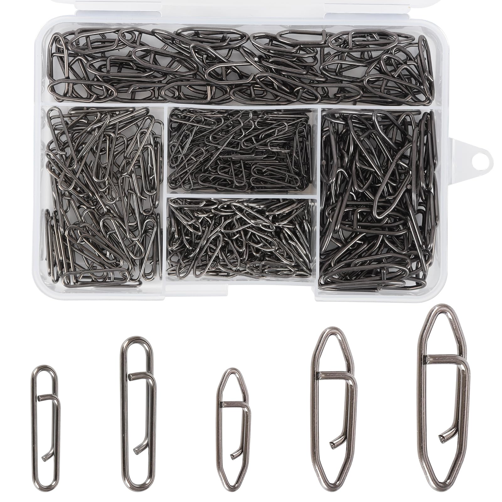 330pcs Speed Clips for Fishing Lures, Fishing Clips Quick Change Topwater Speed Clips for Freshwater Saltwater Crankbait Popper Lures Fast Link Snap Connector