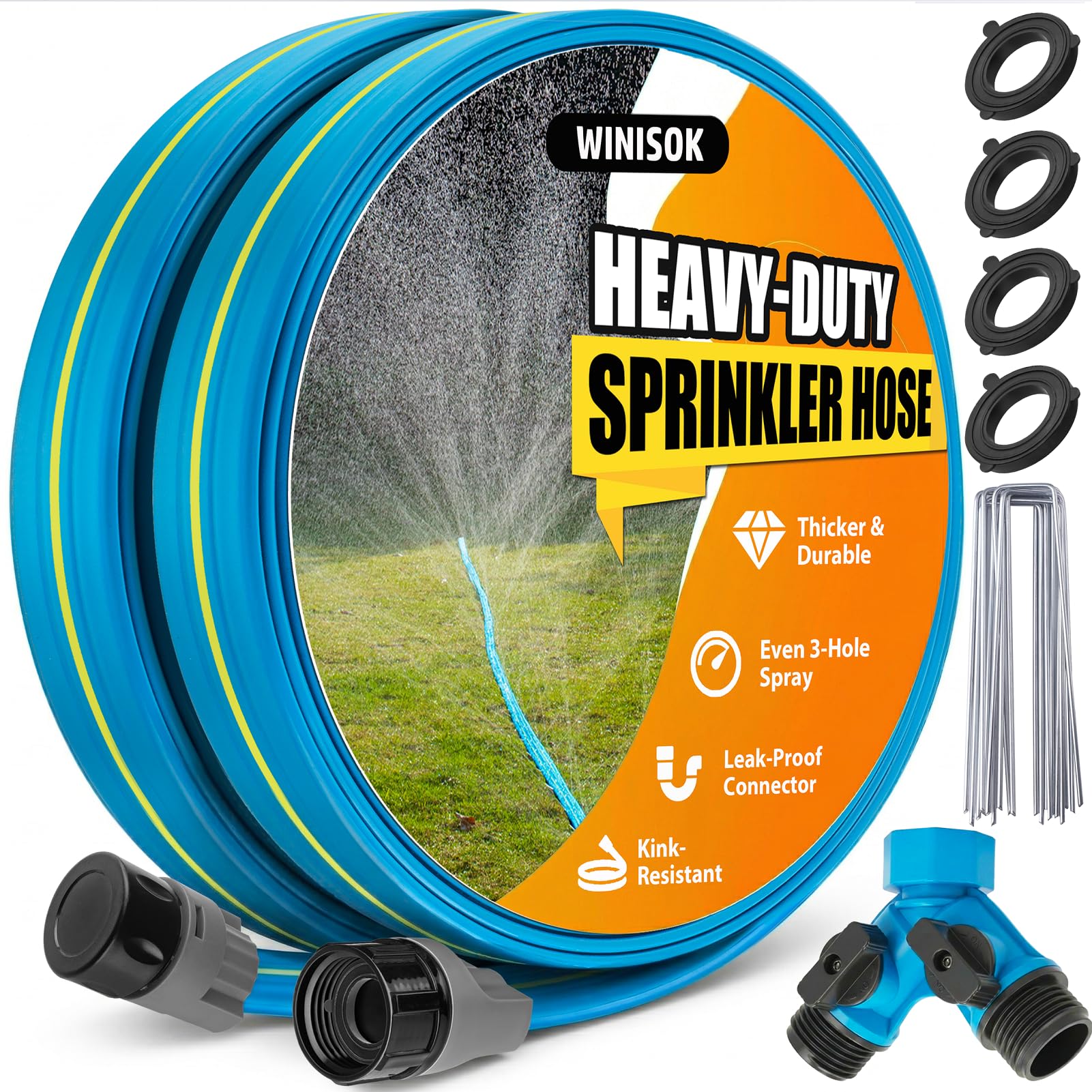 Winisok Upgrade Flat Sprinkler & Soaker Hose