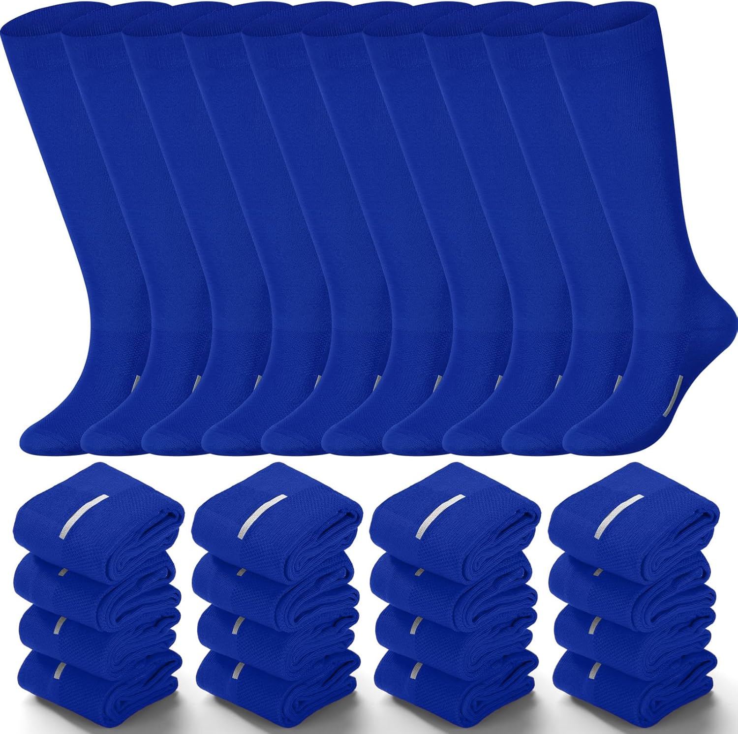 Haysandy 24 Pairs Soccer Socks Youth Football Softball Baseball Team Sock Bulk Unisex High Long Tube Sport Sock - Image 8