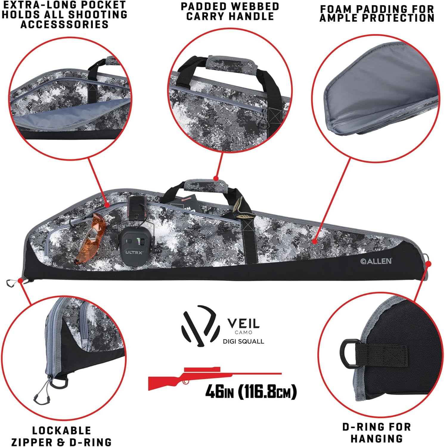Allen Company Rangely 46" Rifle Case, Veil Digi Squall