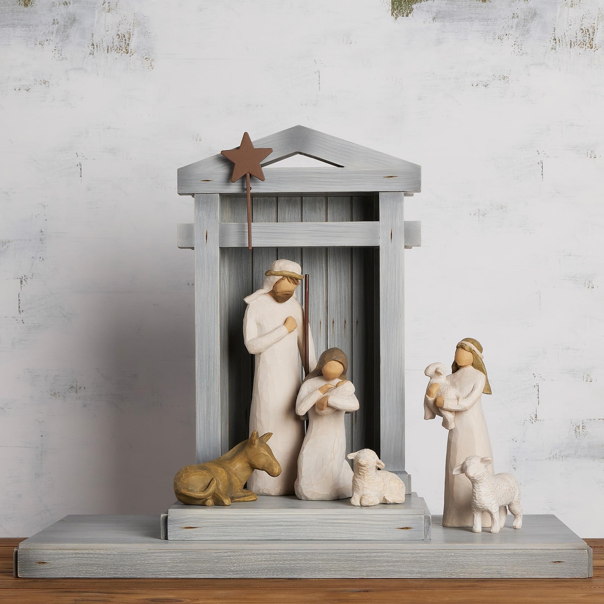 Willow Tree Krippe Deluxe Starterfiguren Plus Krippe 7-teilig