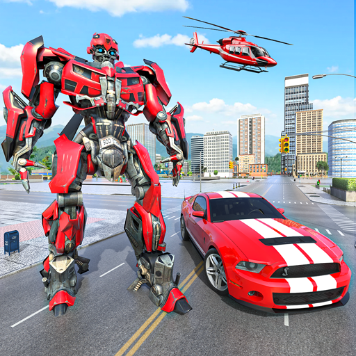 Echtes Armeeroboterauto verwandelt Multiroboterspiel