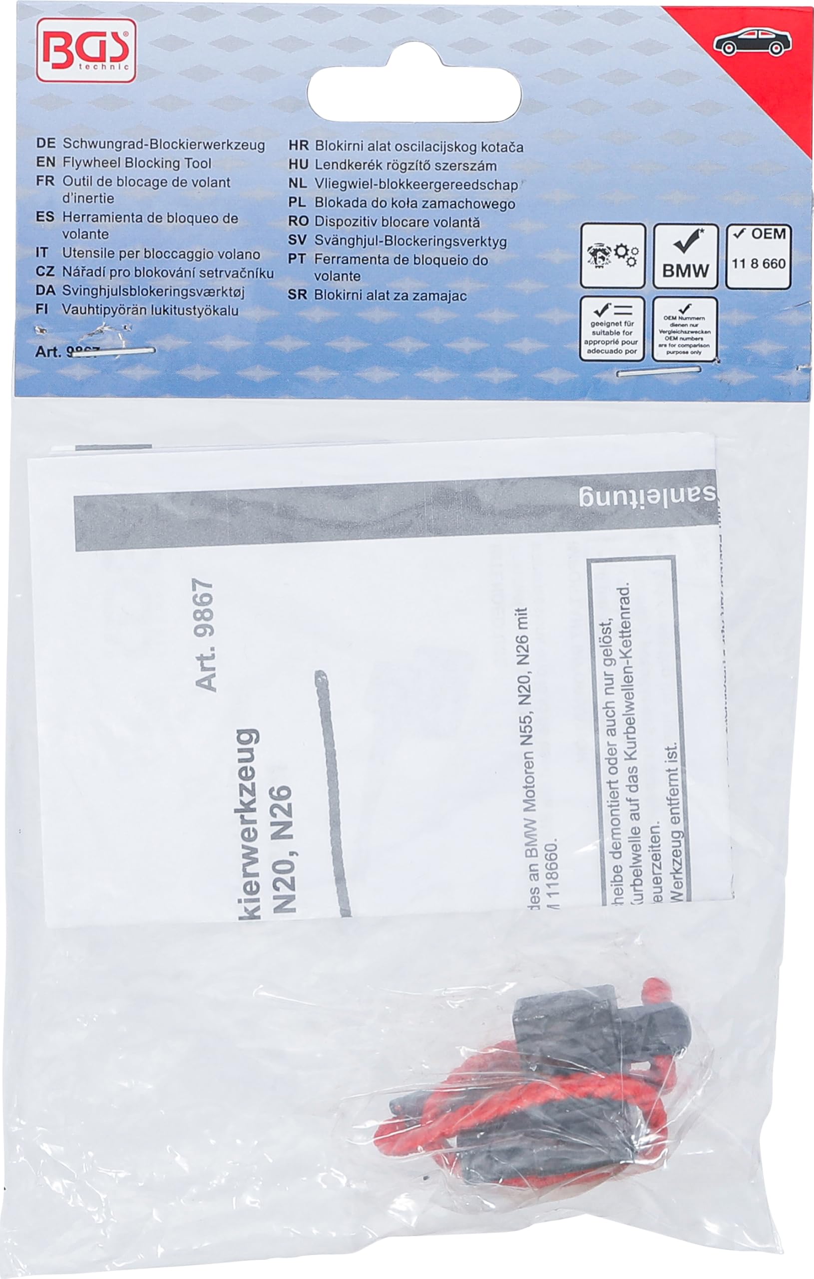WT-2279 Vliegwiel blokkeer gereedschap | Voor BMW 1.6 & 2.0L | Automotive Line WT-2279 Vliegwiel blokkeer gereedschap | Voor BMW 1.6 & 2.0L | Automotive Line