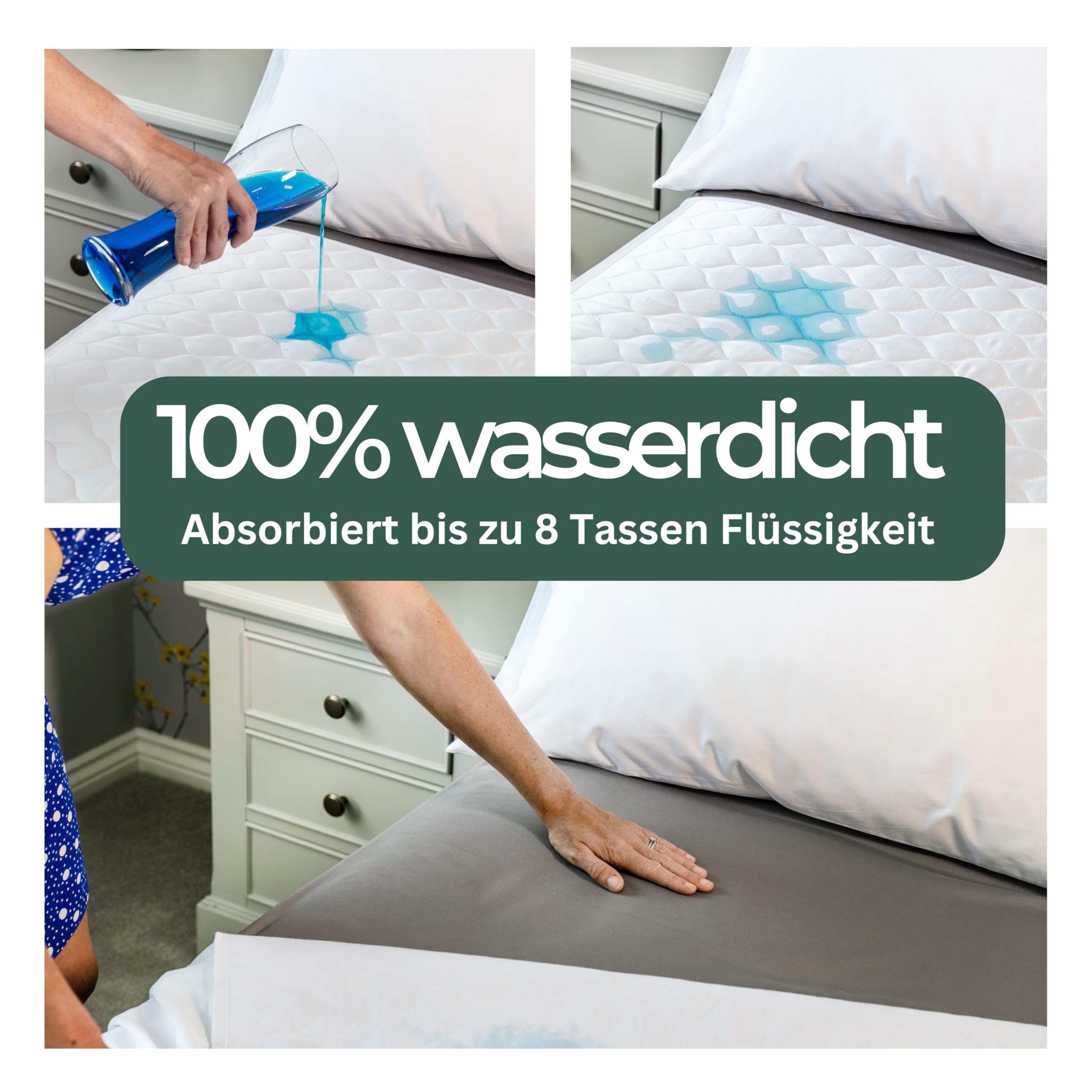 Hygge Sheets® Inkontinenzunterlage Erwachsene | Bettbreite bis 90 cm | Waschbarer wasserdichter Matratzenschoner Bambus 5 Schichten & Einschlagseiten | Wiederverwendbar