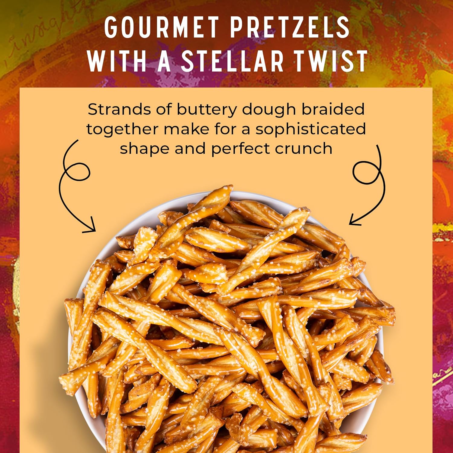 Stellar Snacks Mini Pretzel Braids, Cinnamon Dolce, Vegan, Kosher, Non-GMO, 1.5 Ounce (Pack of 24)