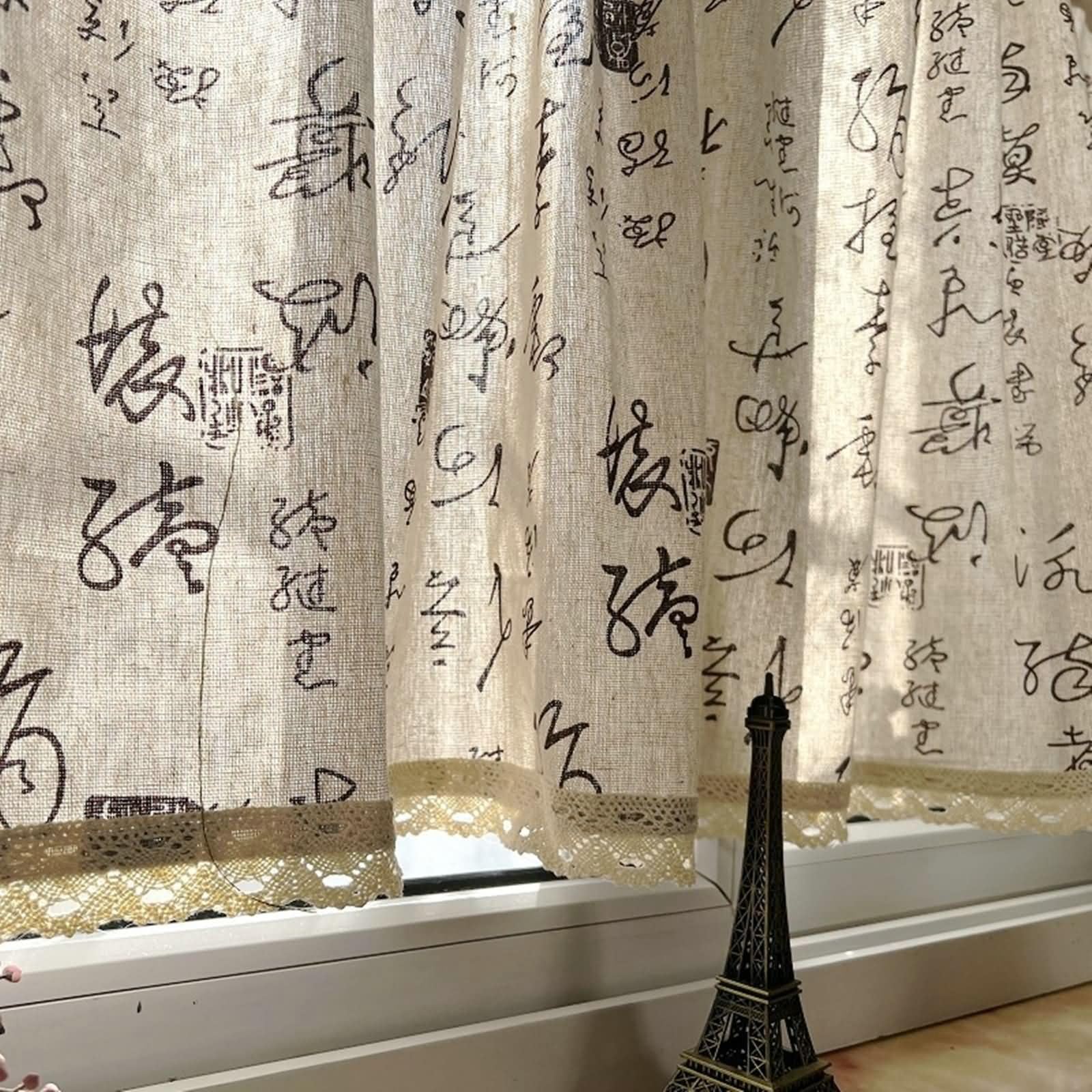 Firanka bistro, 1 sztuka, krótka, szerokość 140 cm, zapięcie na rzepy