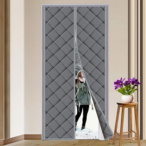 Magnetic Thermal Insulated Door Curtain, Fits Door Size 38" x