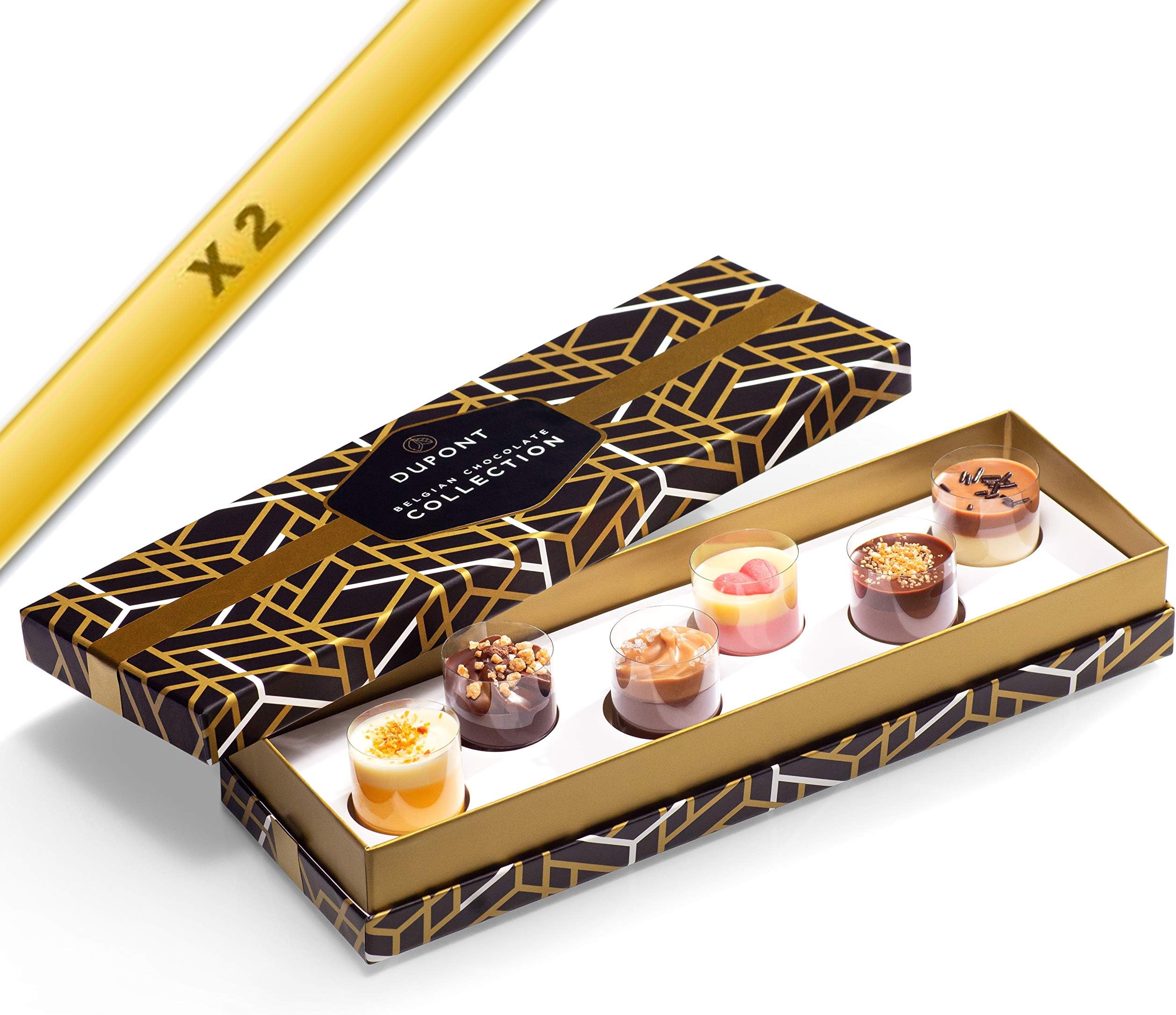 Belgian Chocolates Box - Traditional Assortment of Dark Chocolate, Truffles and Creamy pralines. Dupont chocolatier - Perfect Christmas Gift, Chocolates Hamper, Birthday Gift