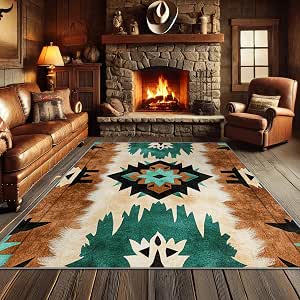 Amazon.com: Aquailis Southwestern Rugs for Living Room - Aztec Rug, 5x6 ...