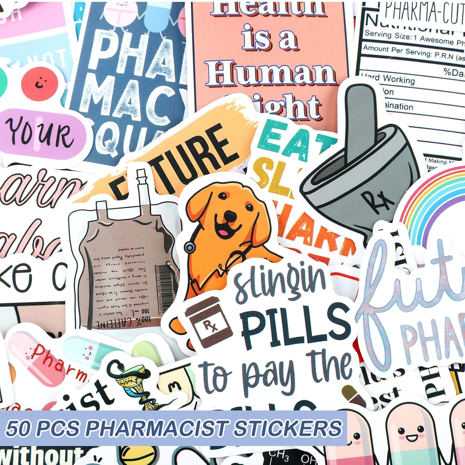 Sayglossy 24 Sets Pharmacist Gift Set Includes 24 Pcs Pharmacy Pens 24 Pcs Pharmacist Journal Notebook 1 Bag Cute Stickers for Nursing Week Pharmacy Technician School Student
