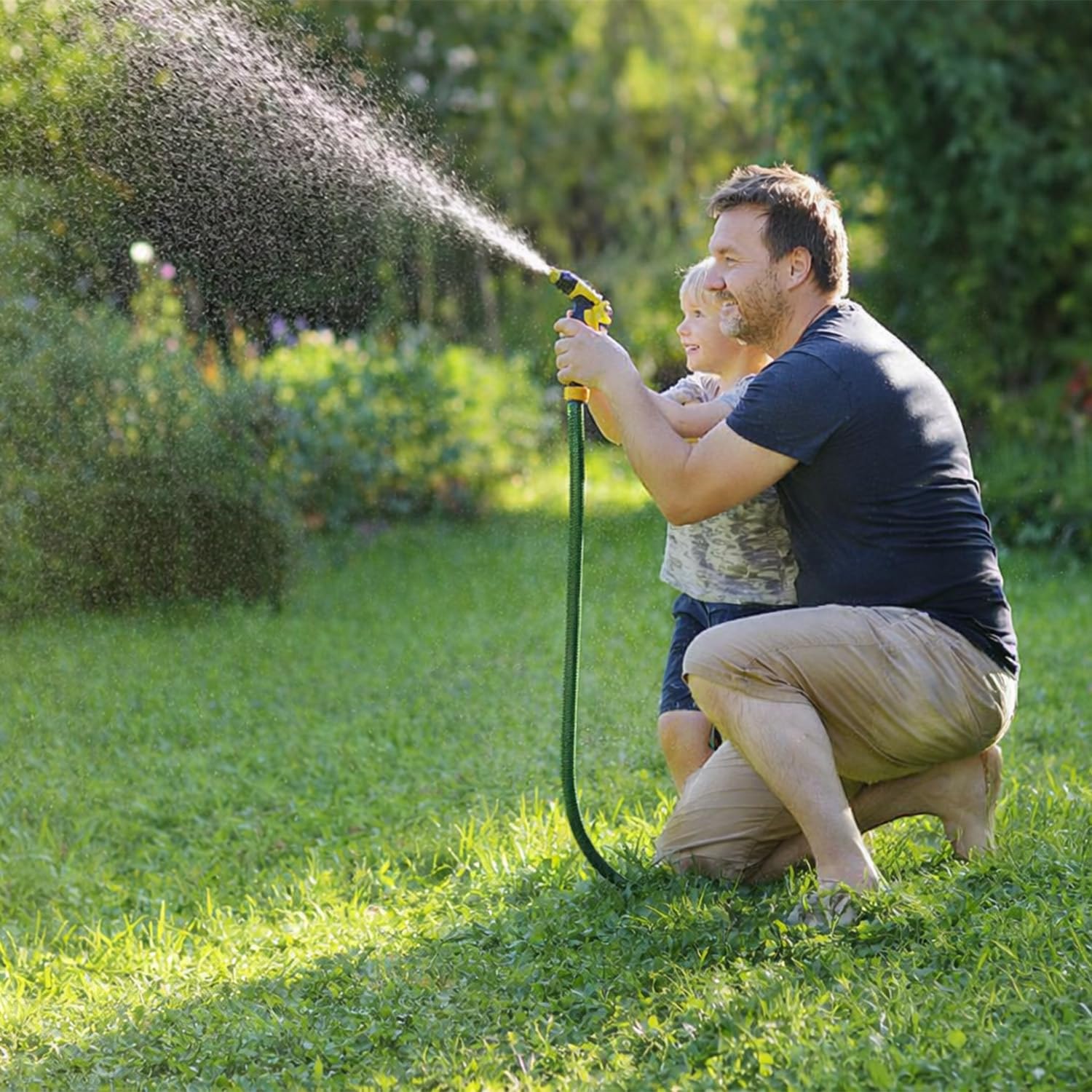 Pompa per fontana profonda, 370 W, in acciaio inox, con cavo di collegamento da 20 m, condensatore integrato, altezza massima di consegna: 34 m, pompa dell'acqua per impianto idraulico