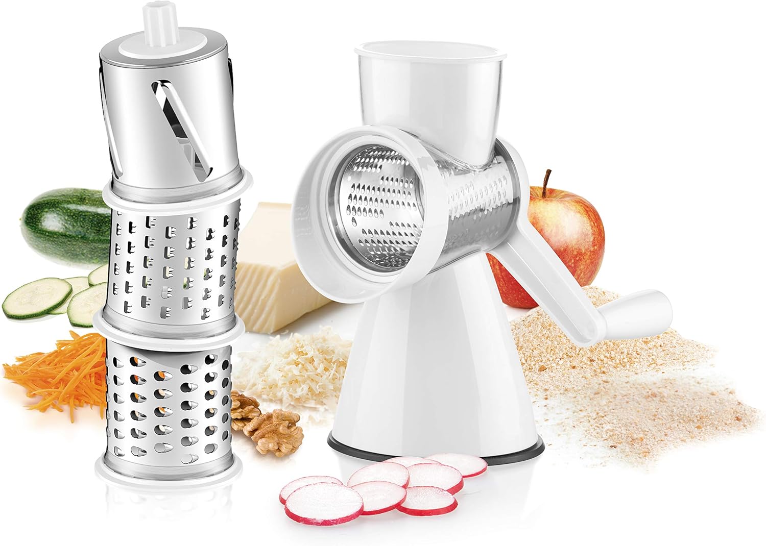 Tescoma Drum Grater Handy, Assorted, 14.5 x 13.7 x 26 cm