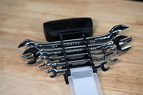 Miniatura 6 de Century Drill & Tool 72915 Juego de llaves de extremo abierto, SAE