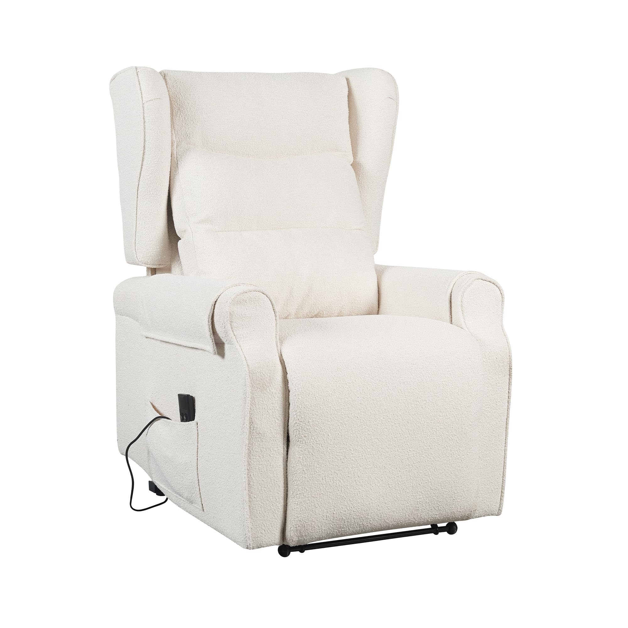 POLTRONE ITALIA Poltrona Anziani elettrica Zero Gravity 2 motori reclinazione indipendente Vibromassaggio e riscalamento Roller system per spostamento utente estensione pediera alzapersona Bianco