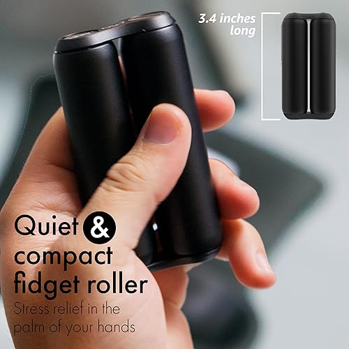 Miniatura 2 de ONO Roller Negro  Juguete de mano para adultos  Ayuda a aliviar el estrés la ansiedad la tensión  promueve el enfoque la claridad  diseño compacto y