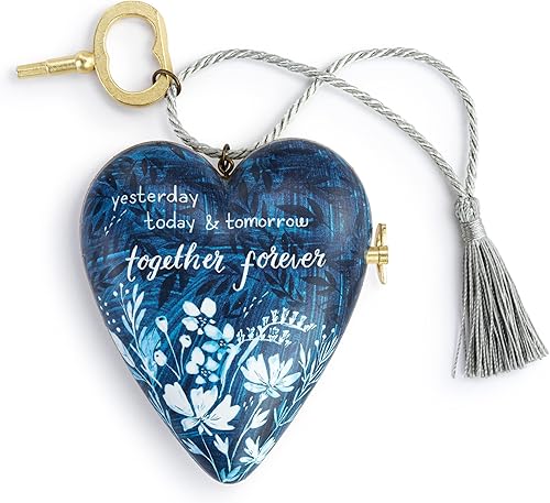 DEMDACO Love You Moon and Back Blue 3.5 x 3.5 pulgadas - Arte de piedra de resina de arte de cruz con ficha que juega Fly Me to The Moon