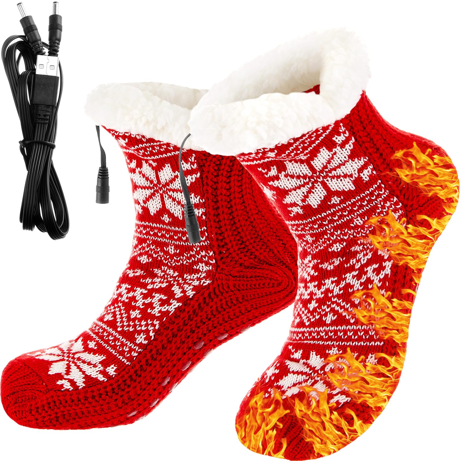 Chicingyou USB Heated Socks Fleece Winter Electric