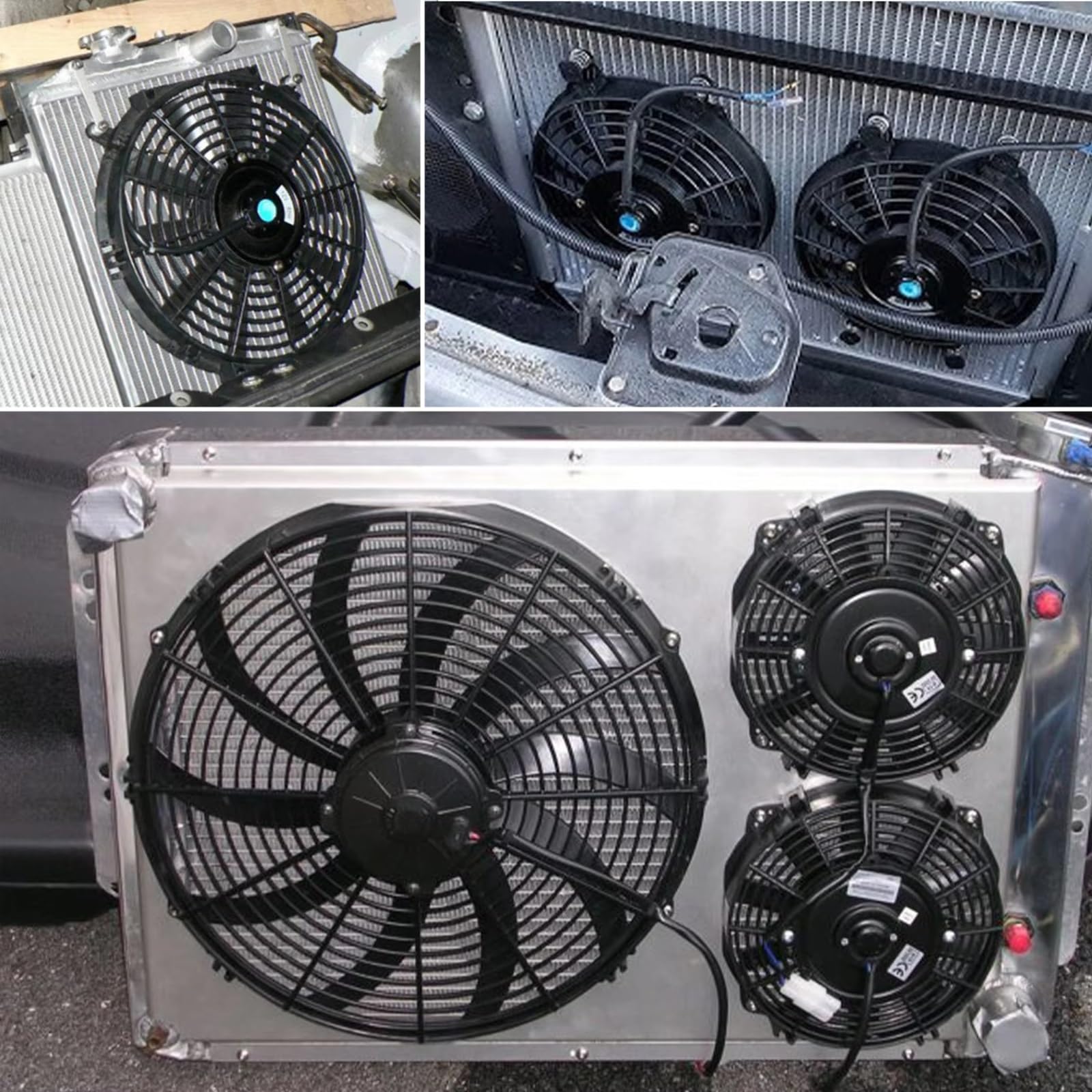Ventola Radiatore Universale 12V 80W/120W 7 10 12 14 Inche Auto Aria Condizionata Radiatore Elettronico Di Raffreddamento Pale Del Ventilatore Elettrico Cool Kit(7inch-80W)