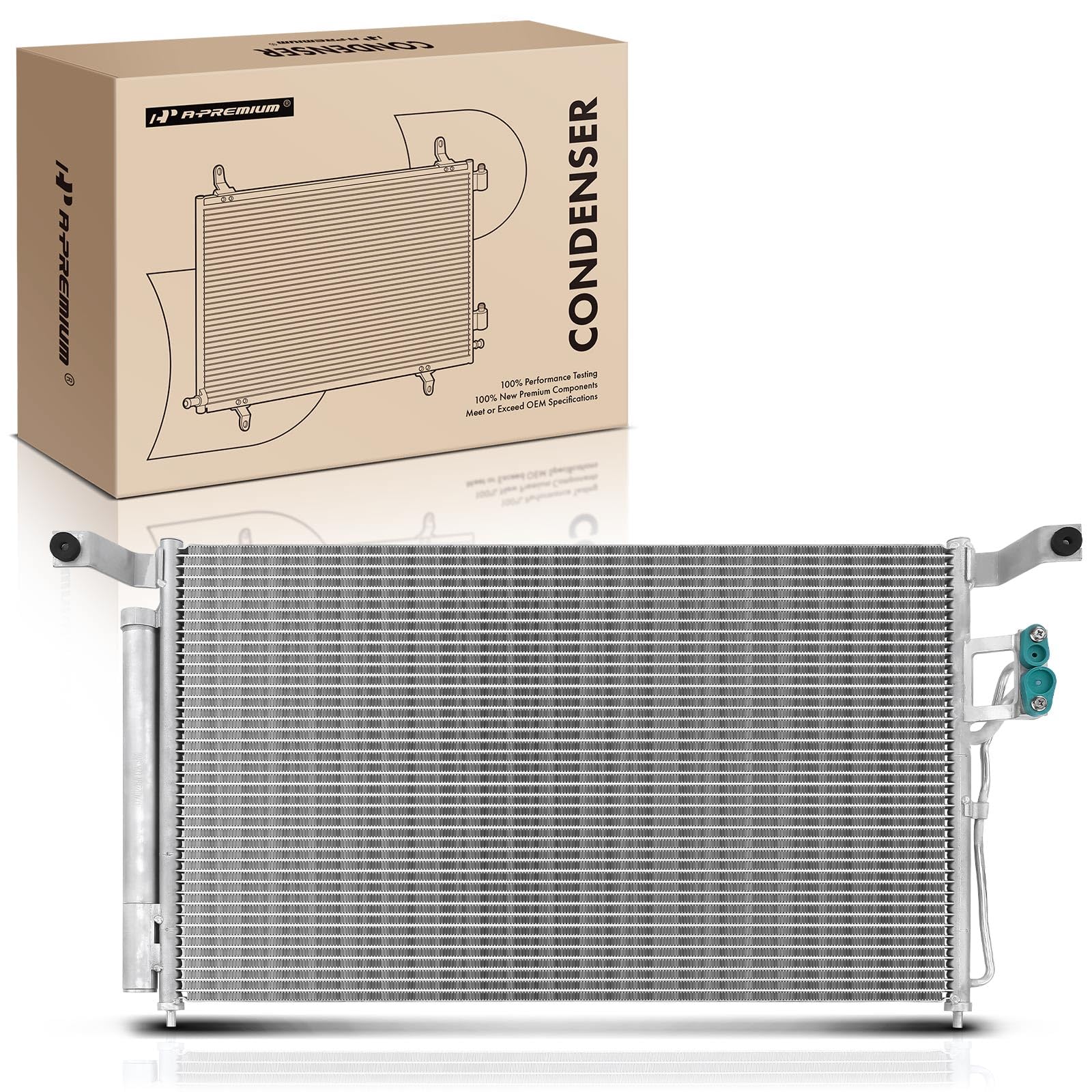 A-Premium Air Conditioning A/C Condenser Compatible with Hyundai Santa Fe 2007-2009 2.7L 3.3L, Replace# 976062B000