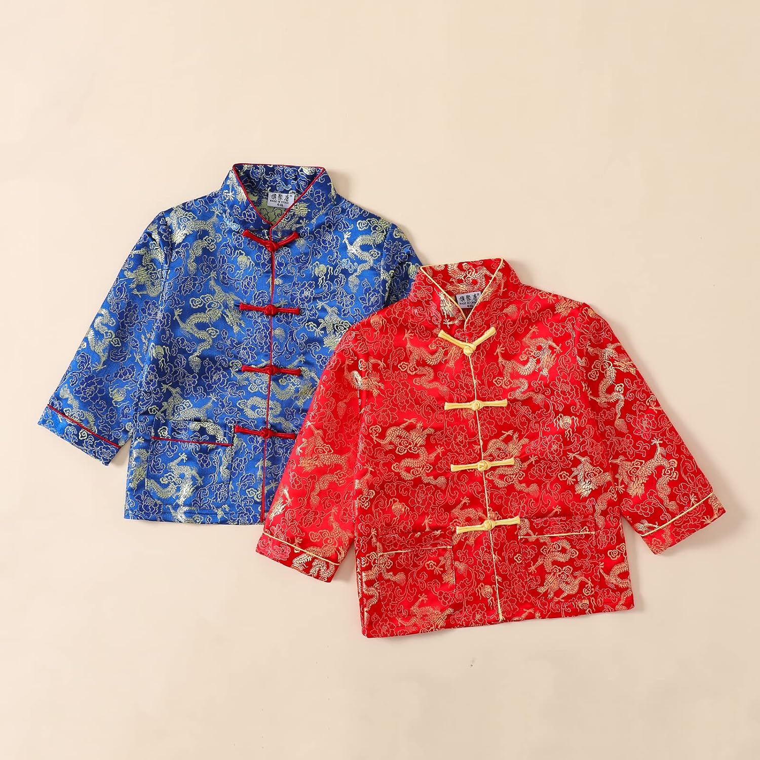 Boy Tang Suit Dragon Long Sleeve Shirt Chinese New Year Outfit Chinese Traditional Clothes for Kids - Image 7