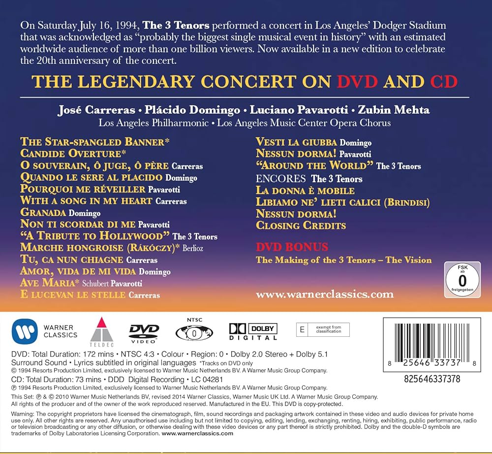 Luciano Pavarotti, Plácido Domingo, José Carreras - 3 Tenors