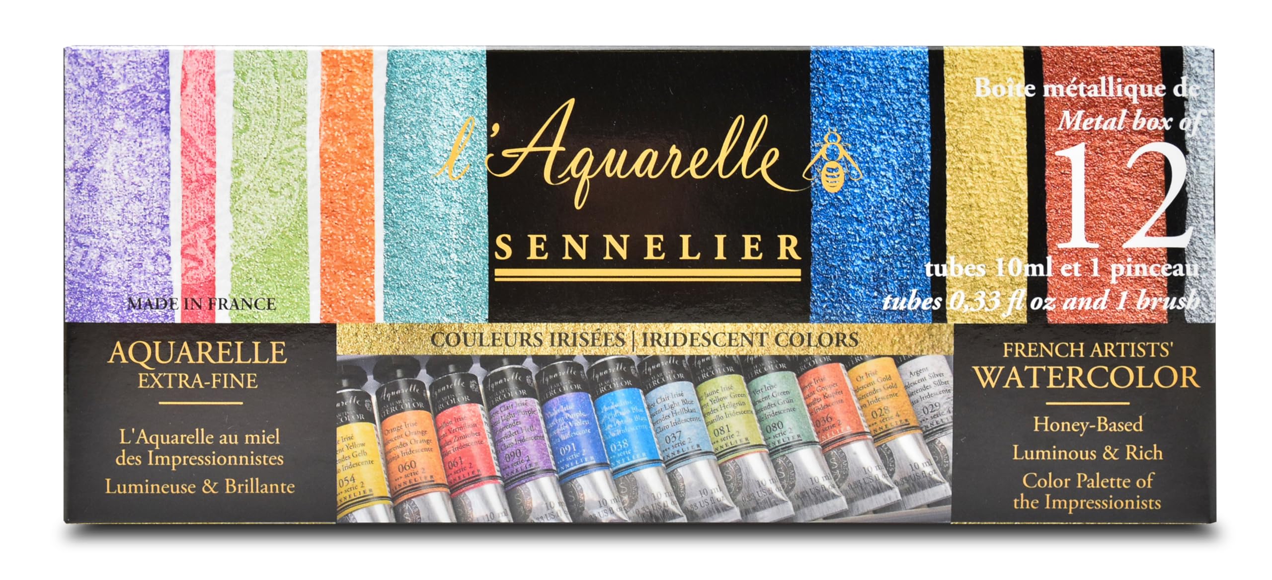 SENNELIER Watercolor Metal Box 12 Tube Set