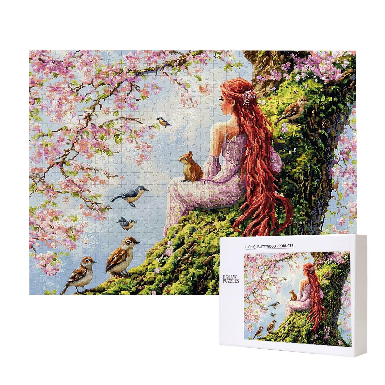 Drewniane puzzle dla dorosłych 1500 sztuk | wiosny | Edukacyjne | Puzzle dla dorosłych i dekoracje rodzinne | Rozmiar 87 x 57 cm | Prezent dla dorosłych | Prezenty świąteczne (rozmiar: 34,8 x