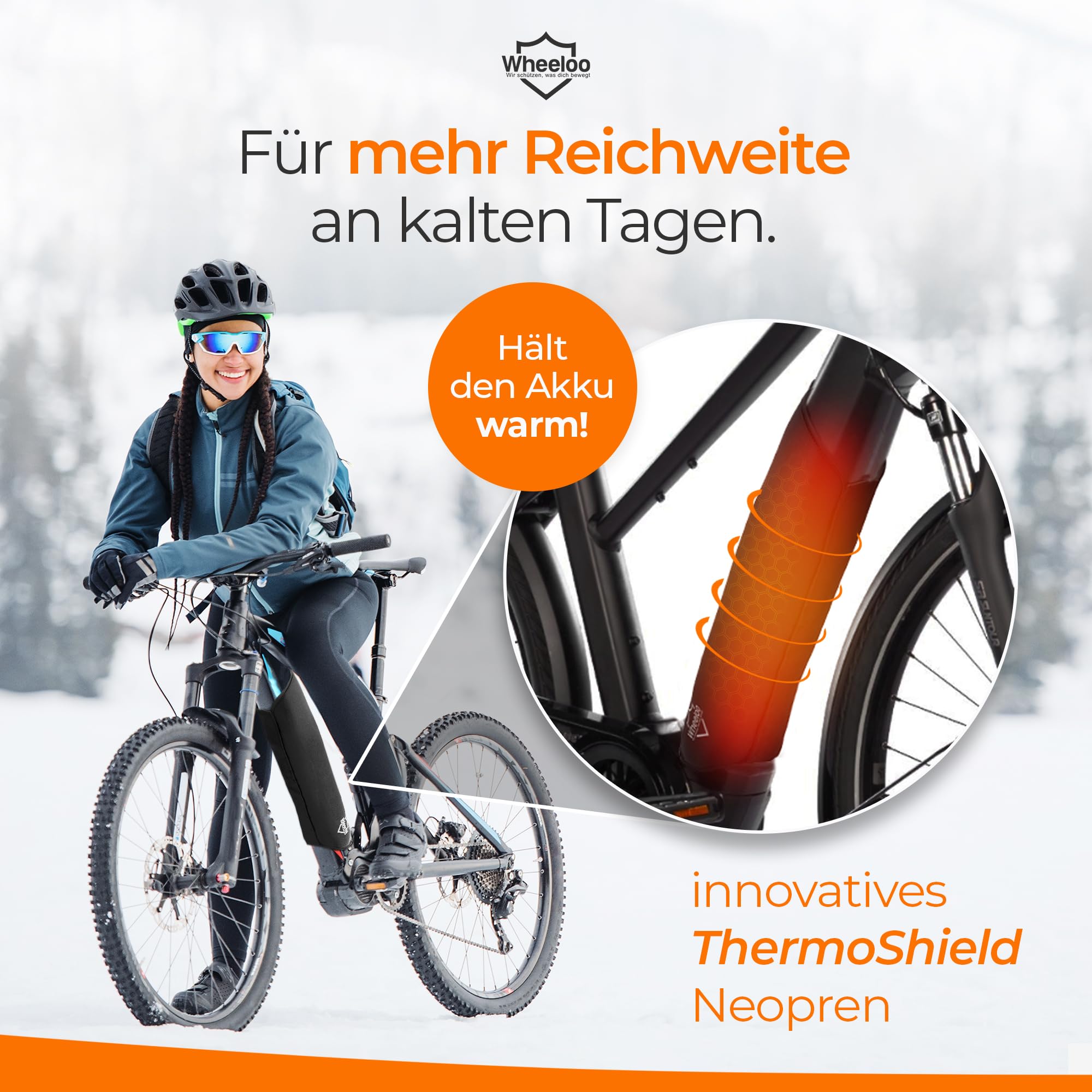 Pokrowiec ochronny na akumulator e-bike z otworem na uchwyt na butelkę I Ochrona ebike z zamkiem błyskawicznym + torba I dla większego zasięgu I uniwersalne dopasowanie I Pokrywa rowerowa dla