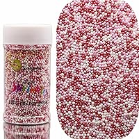 Vista 18 de SE Si&Moos Chispas de Nonpareil, Mini Perlas Comestibles de 2mm en Negro y Blanco, Chispas Blancas y Negras para Decoración de Pasteles