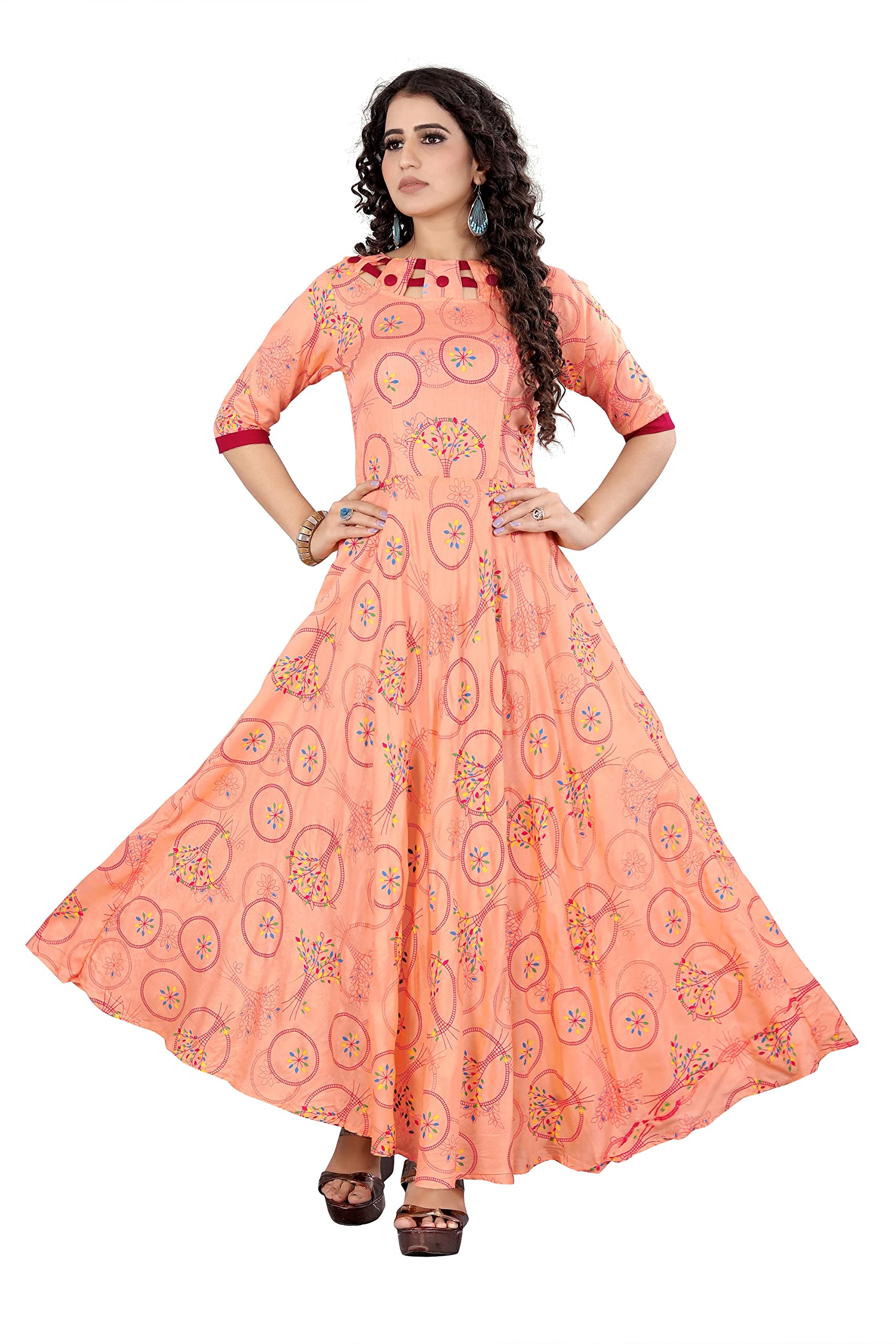 M-FASHIONLongplus Size Umbrella Kurti